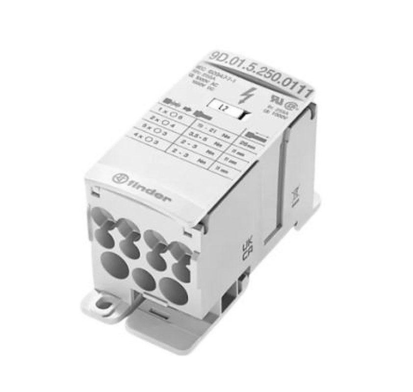 Finder Non-Fused Terminal Block, 12 Way, 1500V ac/dc, 100kA, White