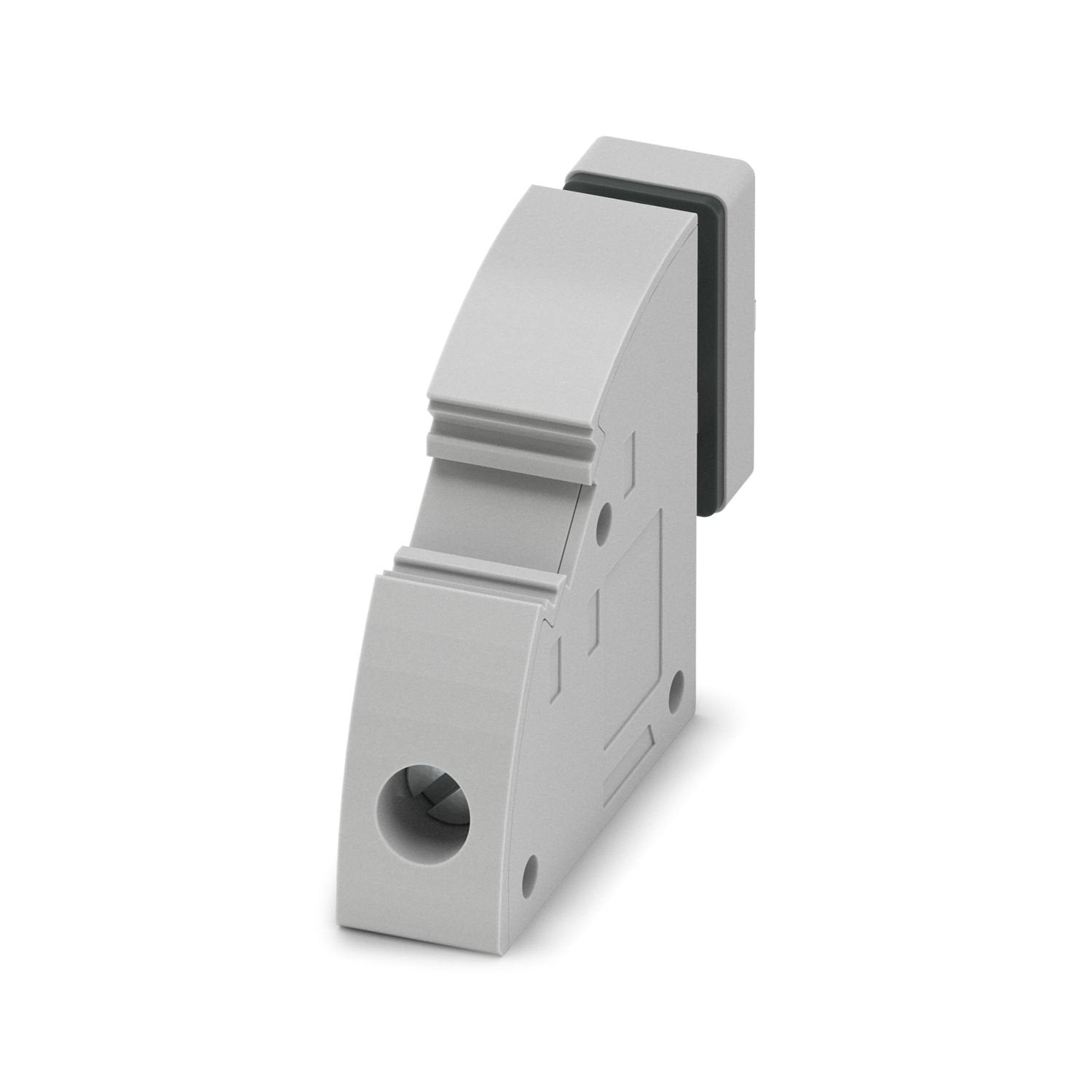 Panel feed-through terminal block, connection method: Screw connection with tension sleeve, Solder connection, number of positions: 1, load current: 57 A, cross section: 0.5 mm 2 - 16 mm 2 , connection direction of the conductor to plug-in direction: -90 °, width: 10.1 mm, color: gray