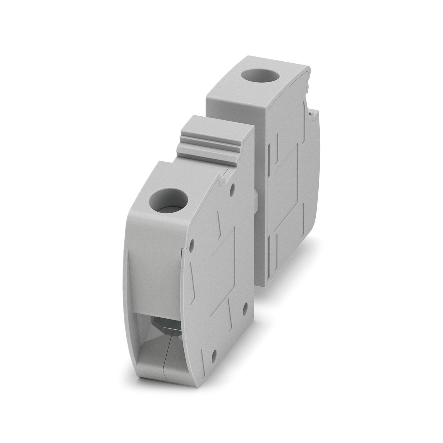 Panel feed-through terminal block, connection method: Screw connection with tension sleeve, Screw connection with tension sleeve, number of positions: 1, load current: 76 A, cross section: 6 mm 2 - 25 mm 2 , connection direction of the conductor to plug-in direction: 0 °, width: 12 mm, color: gray