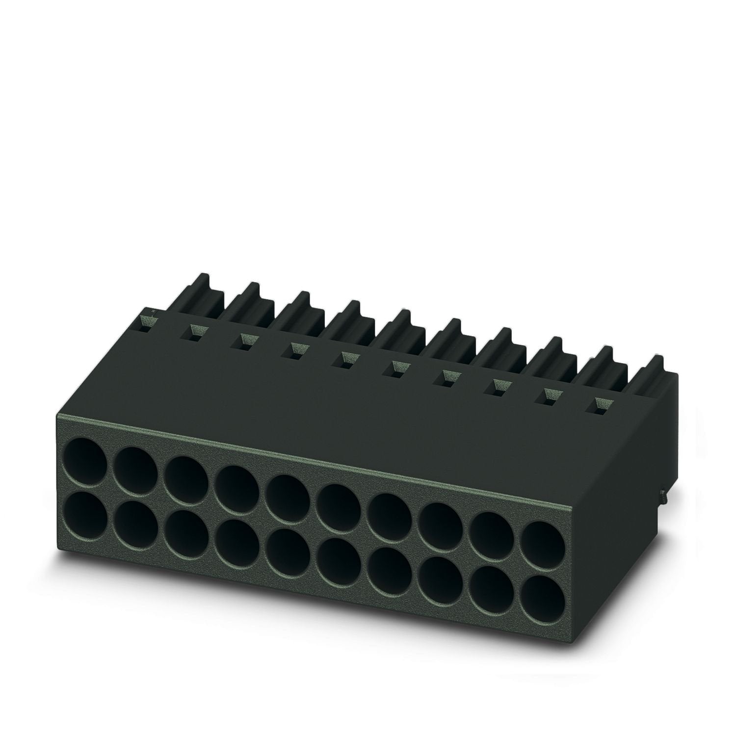 PCB connector, nominal cross section: 0.75 mm 2 , color: black, nominal current: 6 A, rated voltage (III/2): 160 V, contact surface: Au, contact connection type: Socket, number of potentials: 6, number of rows: 2, number of positions: 3, number of connections: 6, product range: DMCC 0,5/..-ST, pitch: 2.54 mm, connection method: Crimp connection, conductor/PCB connection direction: 0 °, plug-in system: COMBICON DFMC 0,5, locking: without, mounting method: without, type of packaging: packed in cardboard