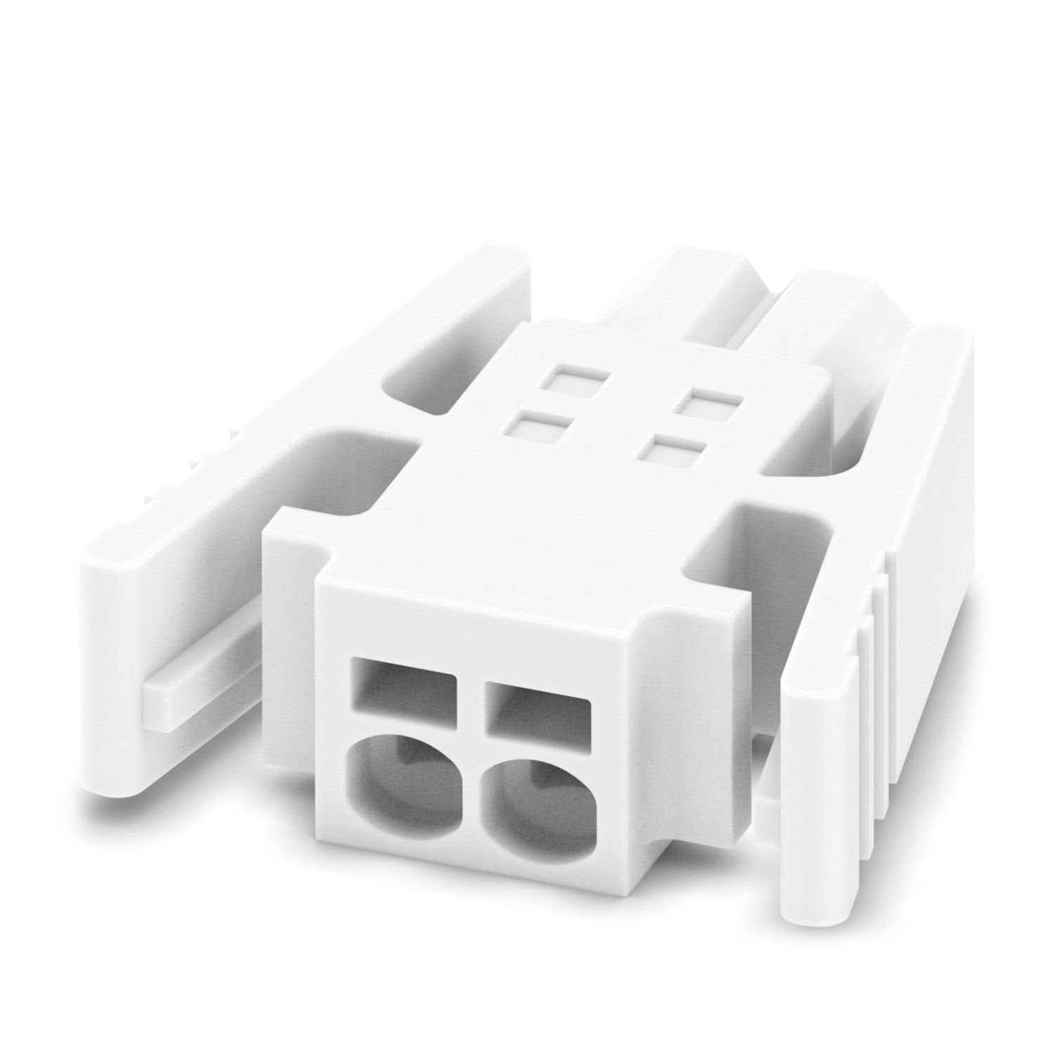 PCB connector, nominal cross section: 0.5 mm 2 , color: white, nominal current: 6 A, rated voltage (III/2): 160 V, contact surface: Sn, contact connection type: Socket, number of potentials: 2, number of rows: 1, number of positions: 2, number of connections: 2, product range: PTSM 0,5/..-PL WH, pitch: 2.5 mm, connection method: Push-in spring connection, conductor/PCB connection direction: 0 °, plug-in system: COMBICON PTSM, locking: Snap-in locking, mounting method: Latching flange, type of packaging: pac