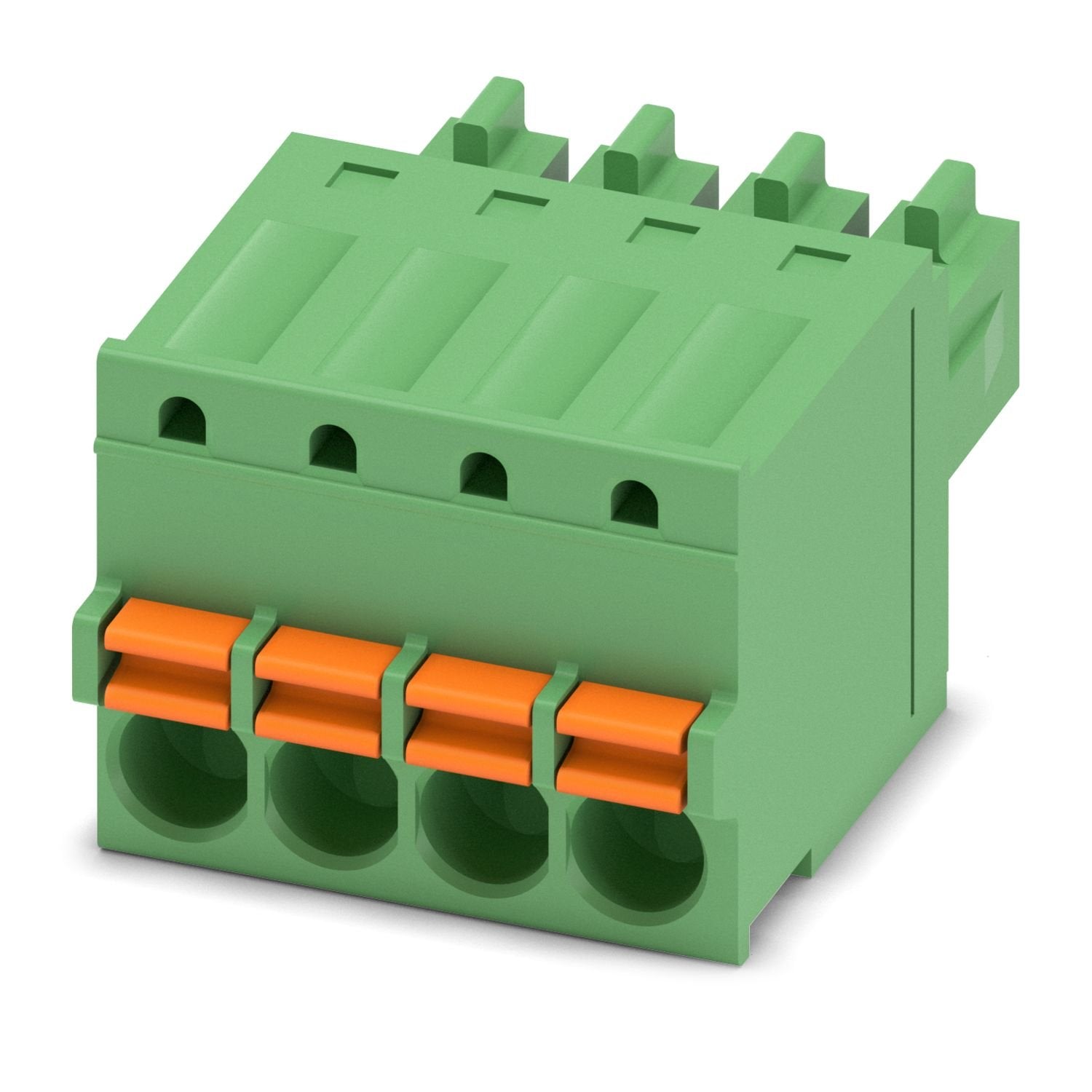 PCB connector, nominal cross section: 1.5 mm 2 , color: green, nominal current: 8 A, rated voltage (III/2): 160 V, contact surface: Sn, contact connection type: Socket, number of potentials: 4, number of rows: 1, number of positions: 4, number of connections: 4, product range: FK-MCP 1,5/..-ST, pitch: 3.5 mm, connection method: Push-in spring connection, conductor/PCB connection direction: 0 °, plug-in system: COMBICON MC 1,5, locking: without, mounting method: without, type of packaging: packed in cardboar