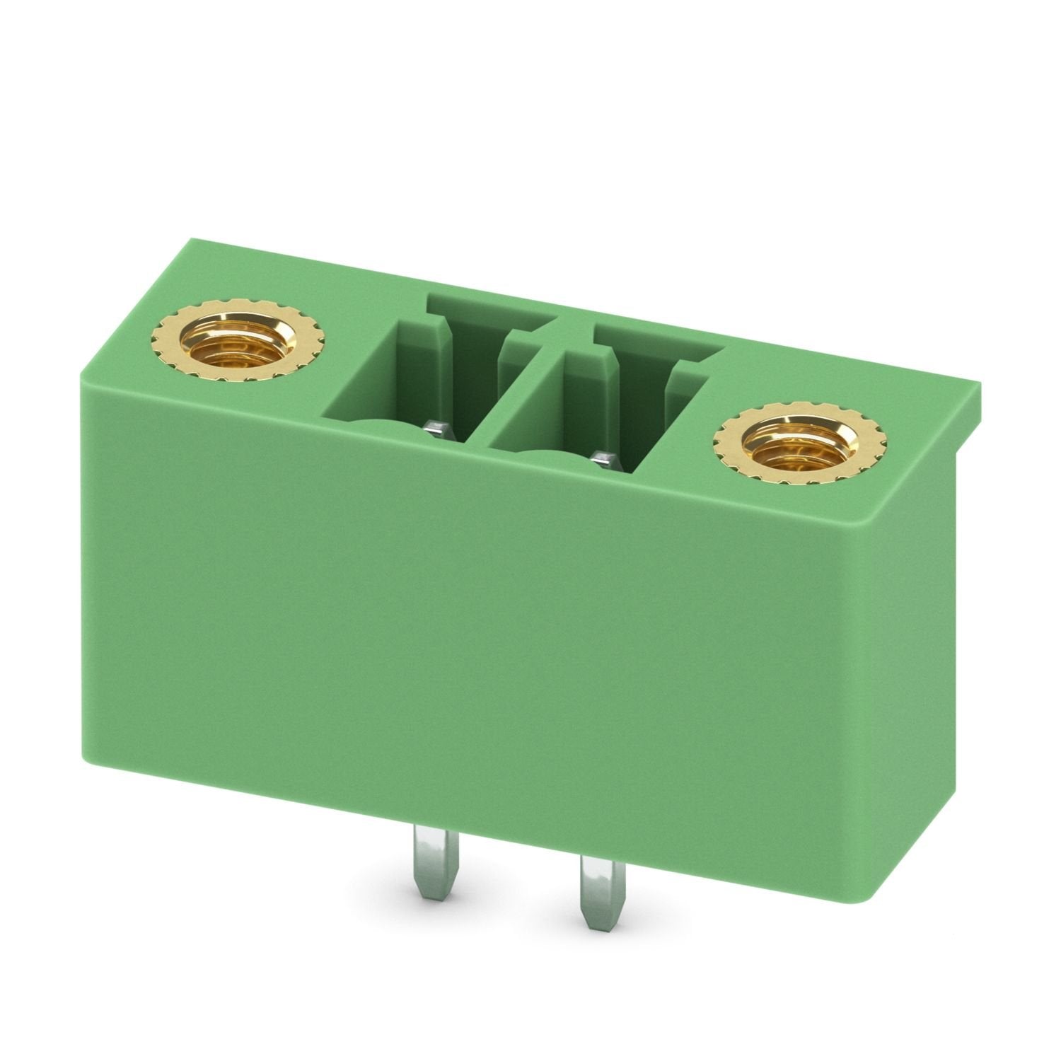 PCB headers, nominal cross section: 1.5 mm 2 , color: green, nominal current: 8 A, rated voltage (III/2): 160 V, contact surface: Sn, contact connection type: Pin, number of potentials: 2, number of rows: 1, number of positions: 2, number of connections: 2, product range: MCV 1,5/..-GF-LR, pitch: 3.81 mm, mounting: Wave soldering, pin layout: Linear pinning, solder pin [P]: 3.4 mm, number of solder pins per potential: 1, plug-in system: COMBICON MC 1,5, Pin connector pattern alignment: Standard, locking: Lo