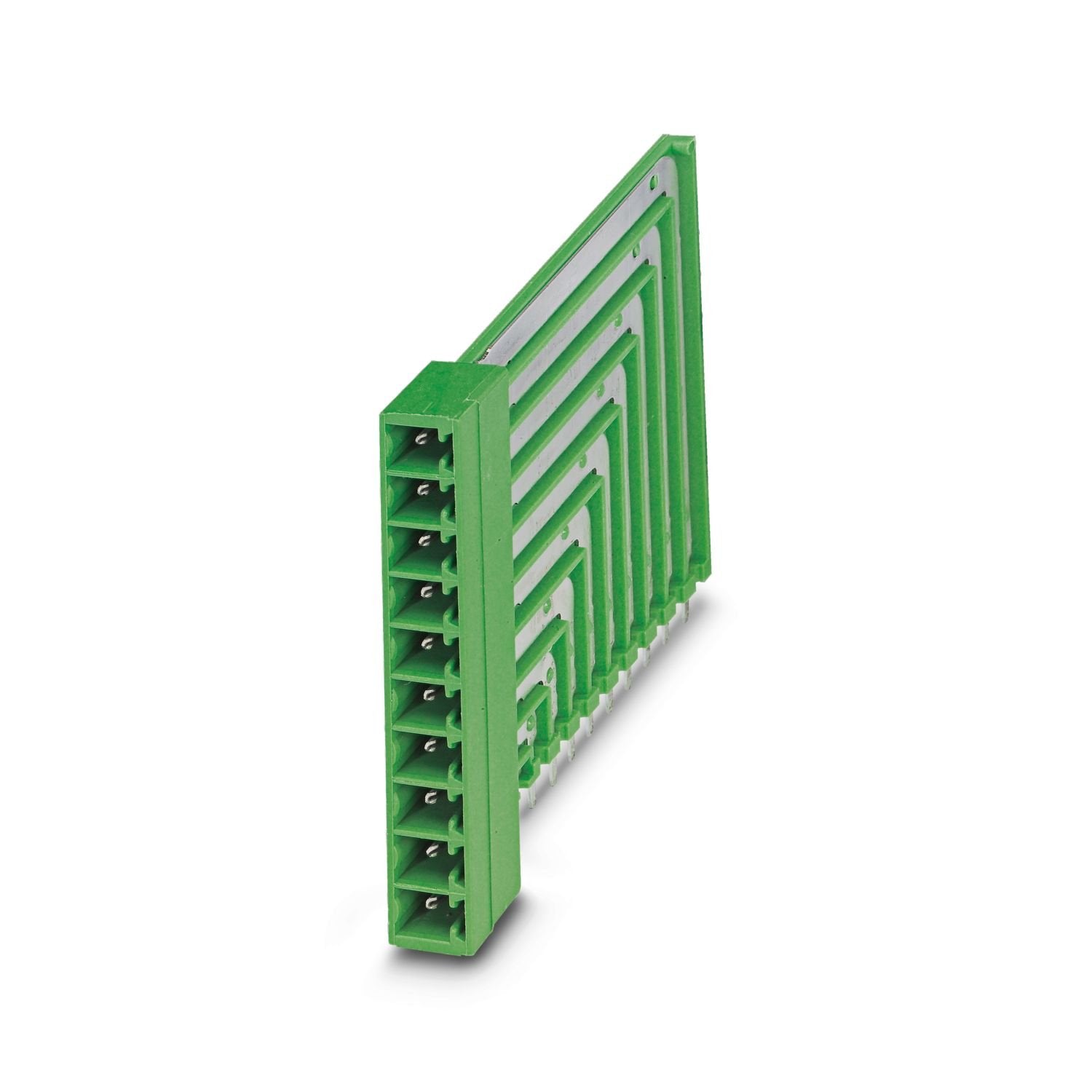 PCB headers, nominal cross section: 1.5 mm 2 , color: green, nominal current: 8 A, rated voltage (III/2): 160 V, contact surface: Sn, contact connection type: Pin, number of potentials: 3, number of rows: 1, number of positions: 3, number of connections: 3, product range: MCO 1,5/..-GR, pitch: 3.81 mm, mounting: Wave soldering, pin layout: Linear pinning, solder pin [P]: 3 mm, number of solder pins per potential: 1, plug-in system: COMBICON MC 1,5, Pin connector pattern alignment: Orthogonal, locking: witho