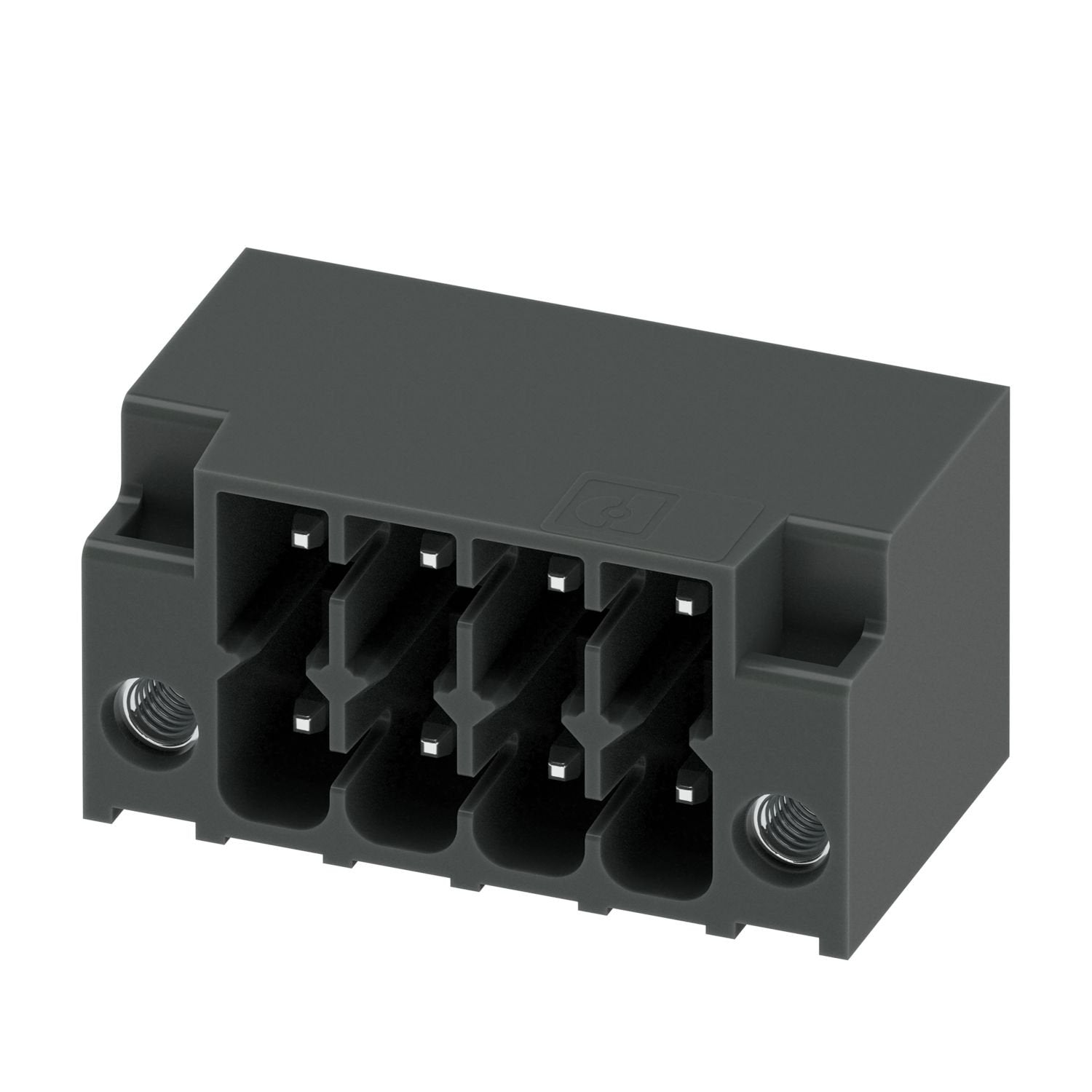 PCB headers, nominal cross section: 1.5 mm 2 , color: black, nominal current: 8 A, rated voltage (III/2): 160 V, contact surface: Sn, contact connection type: Pin, number of potentials: 8, number of rows: 2, number of positions: 4, number of connections: 8, product range: DMC 1,5/..-G1F-THR, pitch: 3.5 mm, mounting: THR soldering, pin layout: Linear pinning, solder pin [P]: 2 mm, number of solder pins per potential: 1, plug-in system: COMBICON DFMC 1,5, Pin connector pattern alignment: Standard, locking: Lo