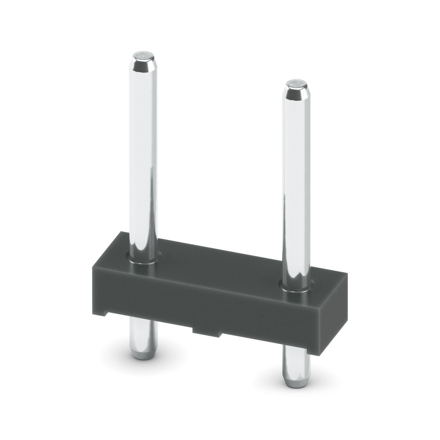Pin strip, nominal cross section: 0.5 mm 2 , color: black, nominal current: 6 A, rated voltage (III/2): 320 V, contact surface: Sn, contact connection type: Pin, number of potentials: 2, number of rows: 1, number of positions: 2, product range: PST 1,0/..-V, pitch: 5.75 mm, mounting: THR soldering / wave soldering, pin layout: Linear pinning, solder pin [P]: 2.1 mm, plug-in system: COMBICON PST 1,0, locking: without, type of packaging: packed in cardboard