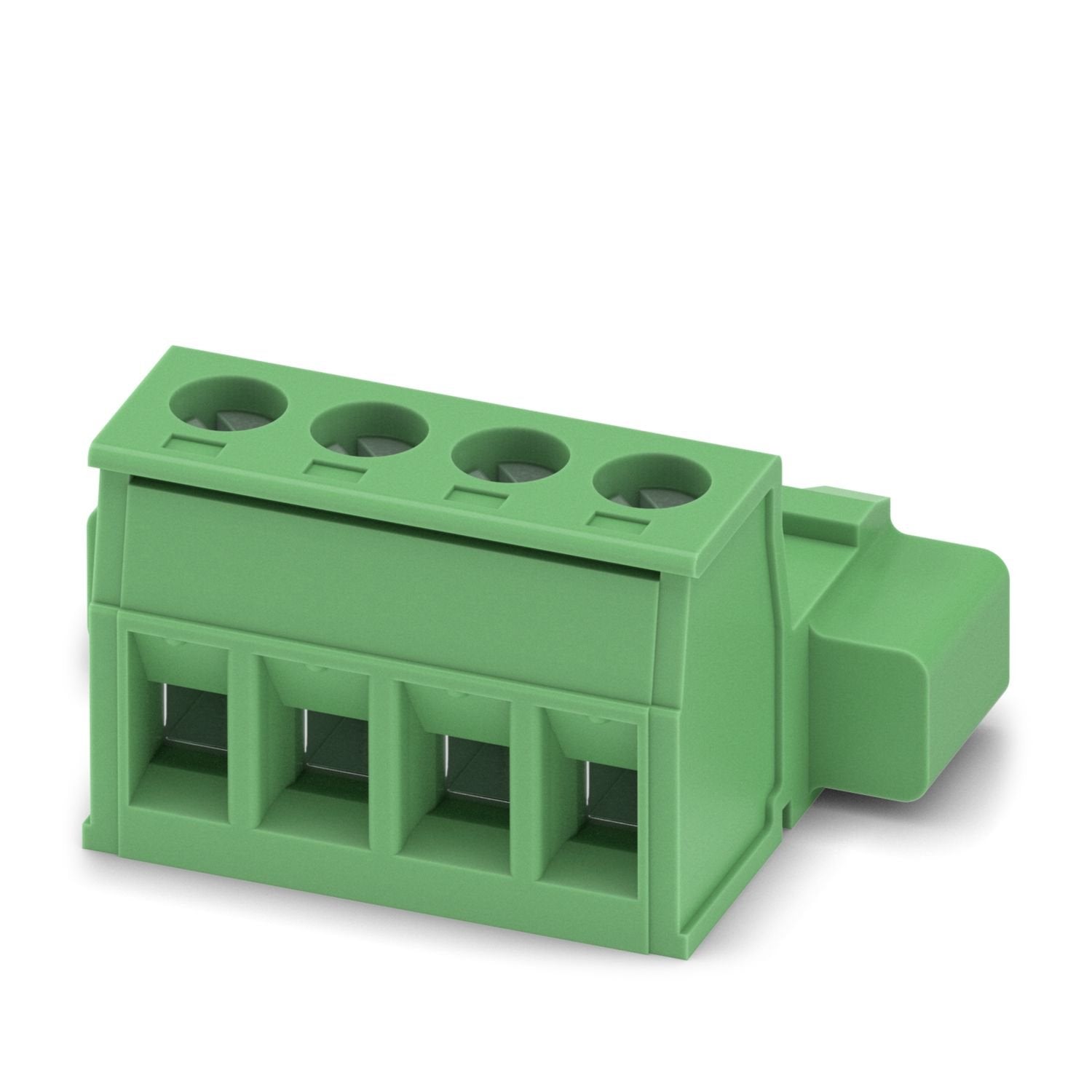 PCB connector, nominal cross section: 2.5 mm 2 , color: green, nominal current: 12 A, rated voltage (III/2): 320 V, contact surface: Sn, contact connection type: Pin, number of potentials: 4, number of rows: 1, number of positions: 4, number of connections: 4, product range: IC 2,5/..-STGF, pitch: 5.08 mm, connection method: Screw connection with tension sleeve, screw head form: L Slotted, conductor/PCB connection direction: 0 °, locking clip: - without locking clip, plug-in system: COMBICON MSTB 2,5, locki