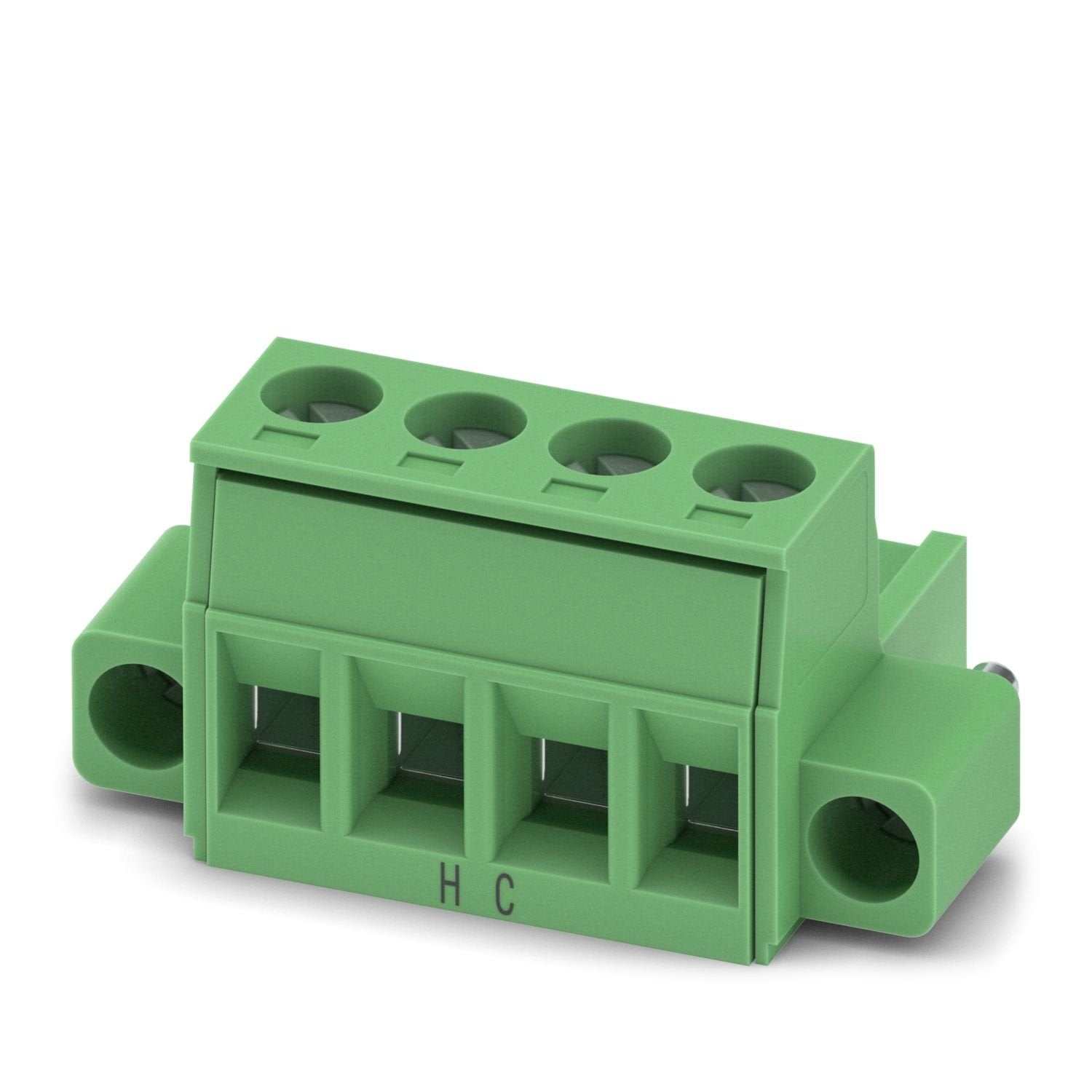 PCB connector, nominal cross section: 2.5 mm 2 , color: green, nominal current: 16 A (see derating curve), rated voltage (III/2): 320 V, contact surface: Sn, contact connection type: Socket, number of potentials: 4, number of rows: 1, number of positions: 4, number of connections: 4, product range: MSTB 2,5 HC/..-STF, pitch: 5 mm, connection method: Screw connection with tension sleeve, screw head form: L Slotted, conductor/PCB connection direction: 0 °, locking clip: - without locking clip, plug-in system: