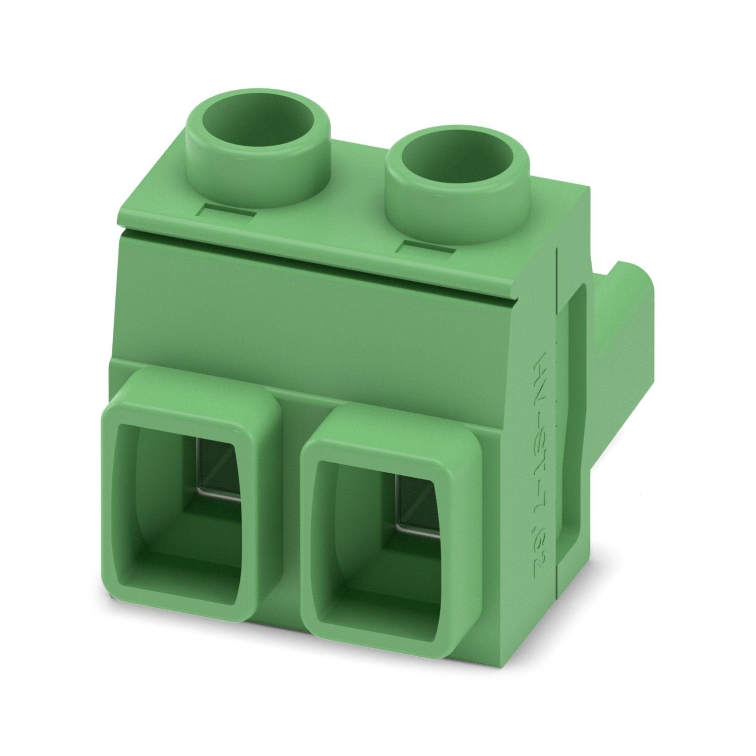 PCB connector, nominal cross section: 2.5 mm 2 , color: green, nominal current: 16 A, rated voltage (III/2): 1000 V, contact surface: Sn, contact connection type: Socket, number of potentials: 2, number of rows: 1, number of positions: 2, number of connections: 2, product range: GMSTB 2,5 HCV/..-ST, pitch: 7.62 mm, connection method: Screw connection with tension sleeve, screw head form: L Slotted, conductor/PCB connection direction: 0 °, locking clip: - Locking clip, plug-in system: COMBICON MSTB 2,5 HC, l