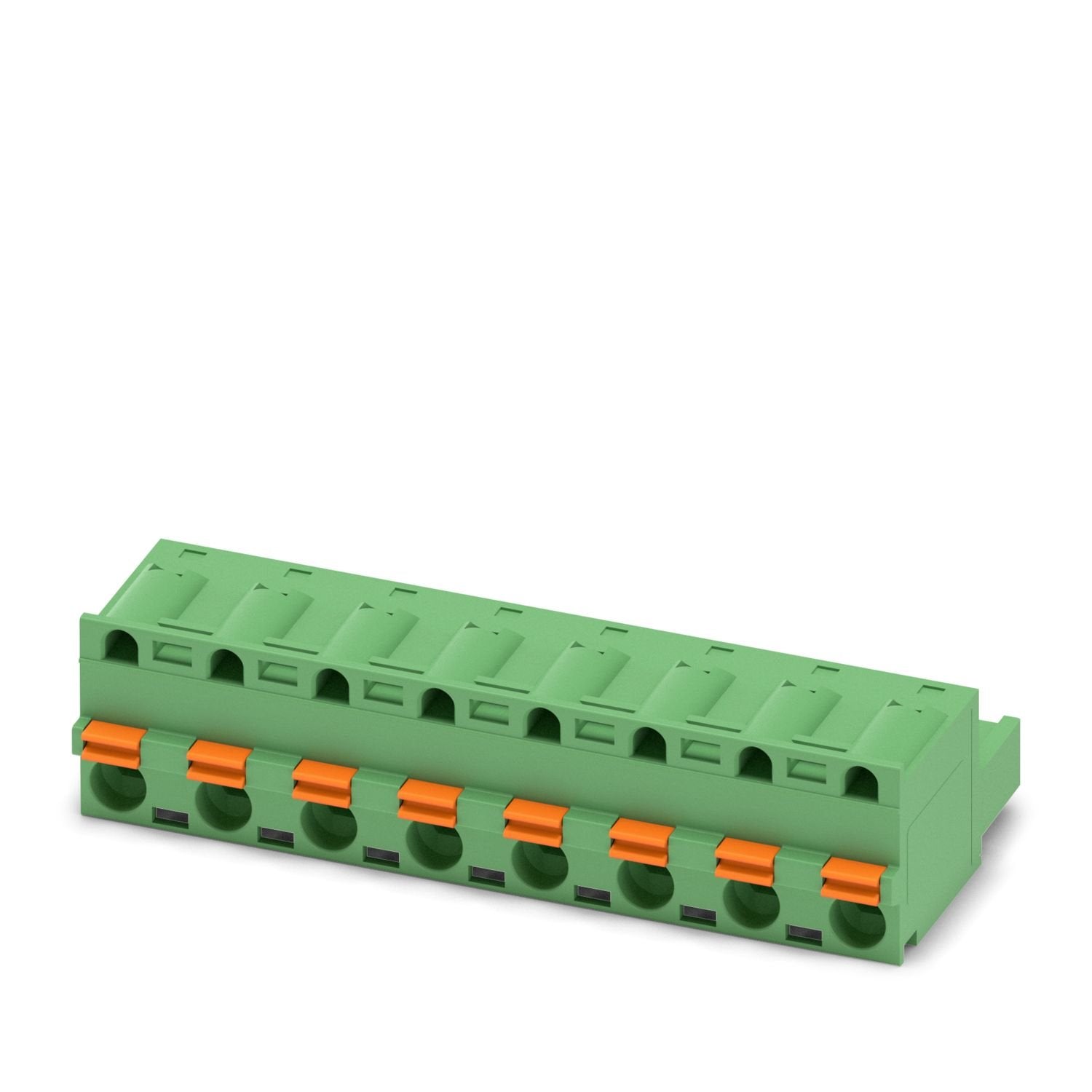 PCB connector, nominal cross section: 2.5 mm 2 , color: green, nominal current: 12 A, rated voltage (III/2): 630 V, contact surface: Sn, contact connection type: Socket, number of potentials: 8, number of rows: 1, number of positions: 8, number of connections: 8, product range: GFKC 2,5/..-ST, pitch: 7.5 mm, connection method: Push-in spring connection, conductor/PCB connection direction: 0 °, locking clip: - Locking clip, plug-in system: COMBICON MSTB 2,5, locking: without, mounting method: without, type o