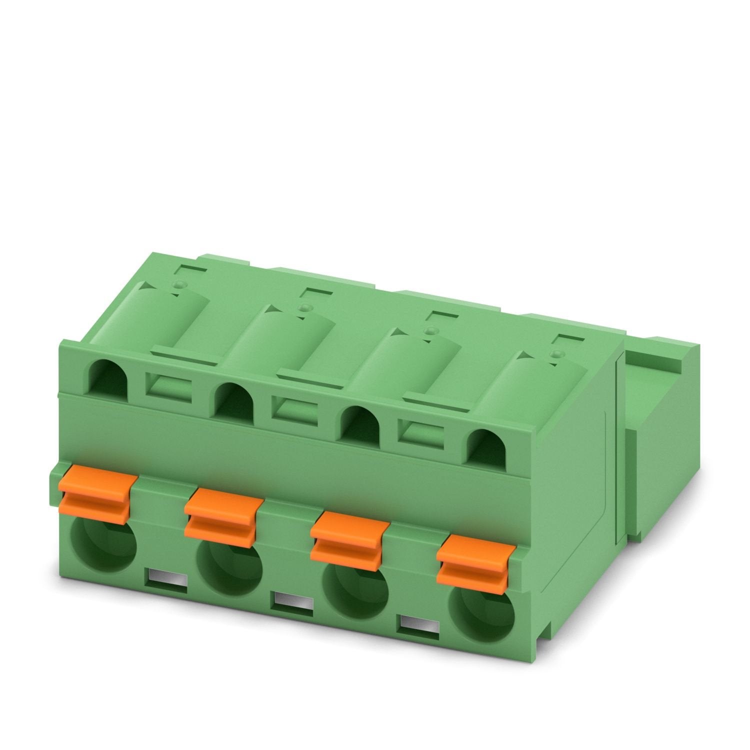 PCB connector, nominal cross section: 2.5 mm 2 , color: green, nominal current: 12 A, rated voltage (III/2): 630 V, contact surface: Sn, contact connection type: Pin, number of potentials: 4, number of rows: 1, number of positions: 4, number of connections: 4, product range: GFKIC 2,5/..-ST, pitch: 7.62 mm, connection method: Push-in spring connection, conductor/PCB connection direction: 0 °, locking clip: - without locking clip, plug-in system: COMBICON MSTB 2,5, locking: without, mounting method: without,