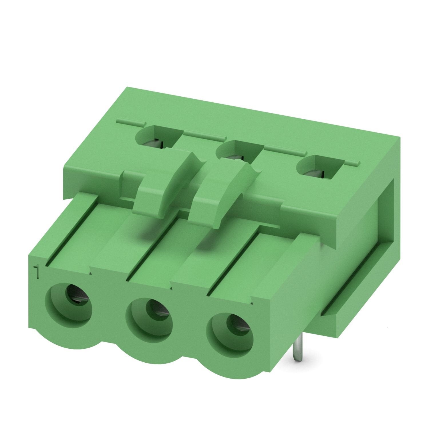 PCB headers, nominal cross section: 2.5 mm 2 , color: green, nominal current: 16 A, rated voltage (III/2): 320 V, contact surface: Sn, contact connection type: Socket, number of potentials: 3, number of rows: 1, number of positions: 3, number of connections: 3, product range: IC 2,5 HC/..-G, pitch: 5.08 mm, mounting: Wave soldering, pin layout: Linear pinning, solder pin [P]: 3.5 mm, number of solder pins per potential: 2, plug-in system: COMBICON MSTB 2,5 HC, Pin connector pattern alignment: Standard, lock