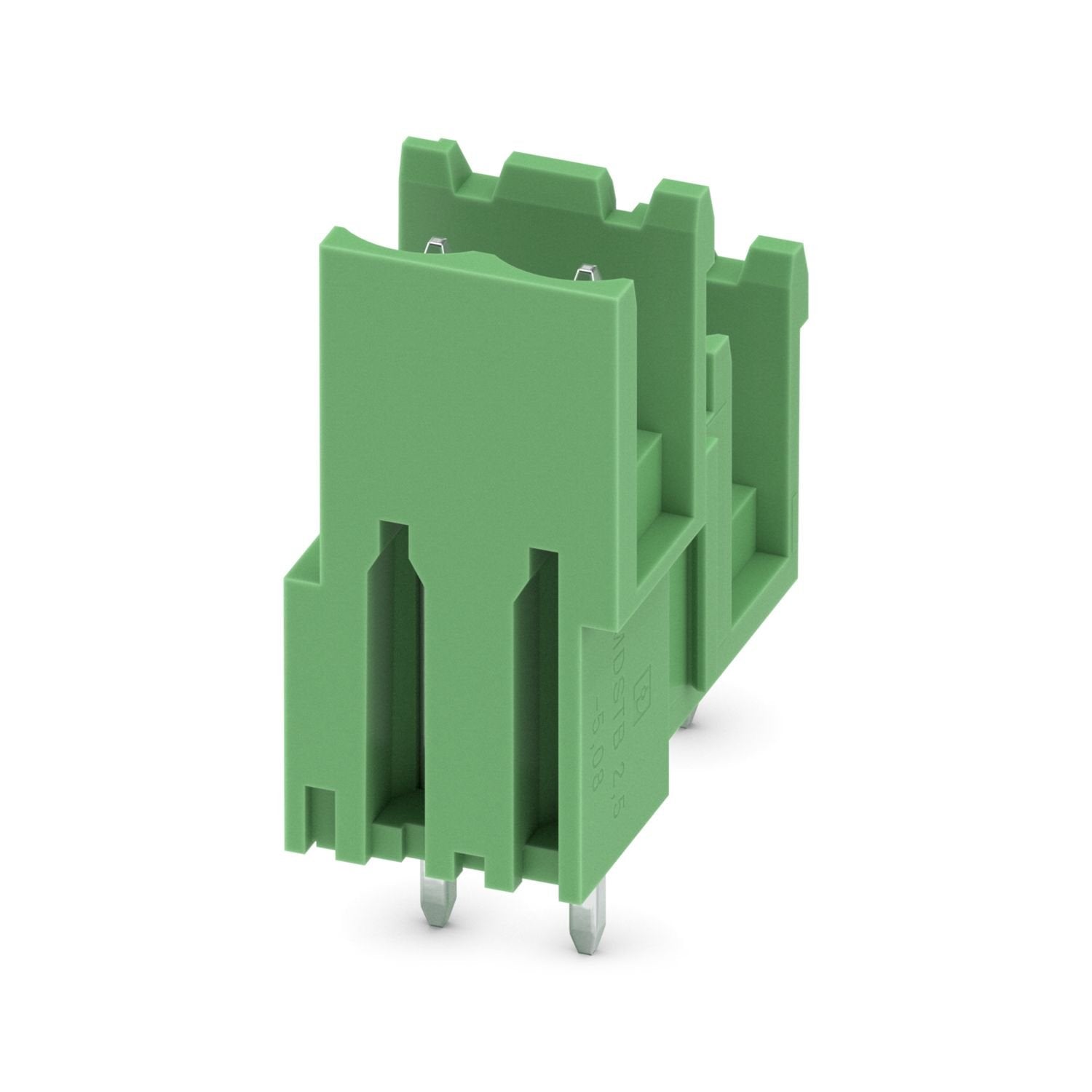 PCB headers, nominal cross section: 2.5 mm 2 , color: green, nominal current: 10 A, rated voltage (III/2): 320 V, contact surface: Sn, contact connection type: Pin, number of potentials: 4, number of rows: 2, number of positions: 2, number of connections: 4, product range: MDSTBV 2,5/..-G, pitch: 5.08 mm, mounting: Wave soldering, pin layout: Linear pinning, solder pin [P]: 3.9 mm, number of solder pins per potential: 1, plug-in system: COMBICON MSTB 2,5, Pin connector pattern alignment: Standard, locking: 
