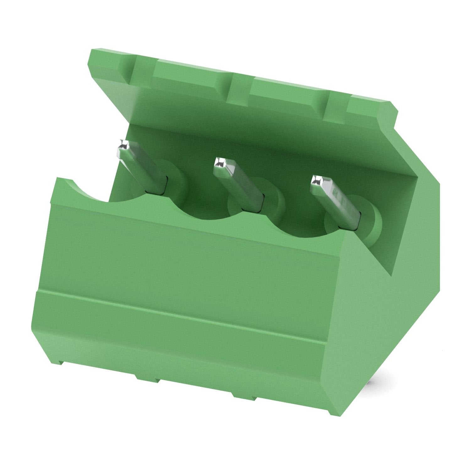 PCB headers, nominal cross section: 2.5 mm 2 , color: green, nominal current: 12 A, rated voltage (III/2): 320 V, contact surface: Sn, contact connection type: Pin, number of potentials: 3, number of rows: 1, number of positions: 3, number of connections: 3, product range: SMSTB 2,5/..-G, pitch: 5.08 mm, mounting: Wave soldering, pin layout: Linear pinning, solder pin [P]: 3.5 mm, number of solder pins per potential: 1, plug-in system: COMBICON MSTB 2,5, Pin connector pattern alignment: Standard, locking: w