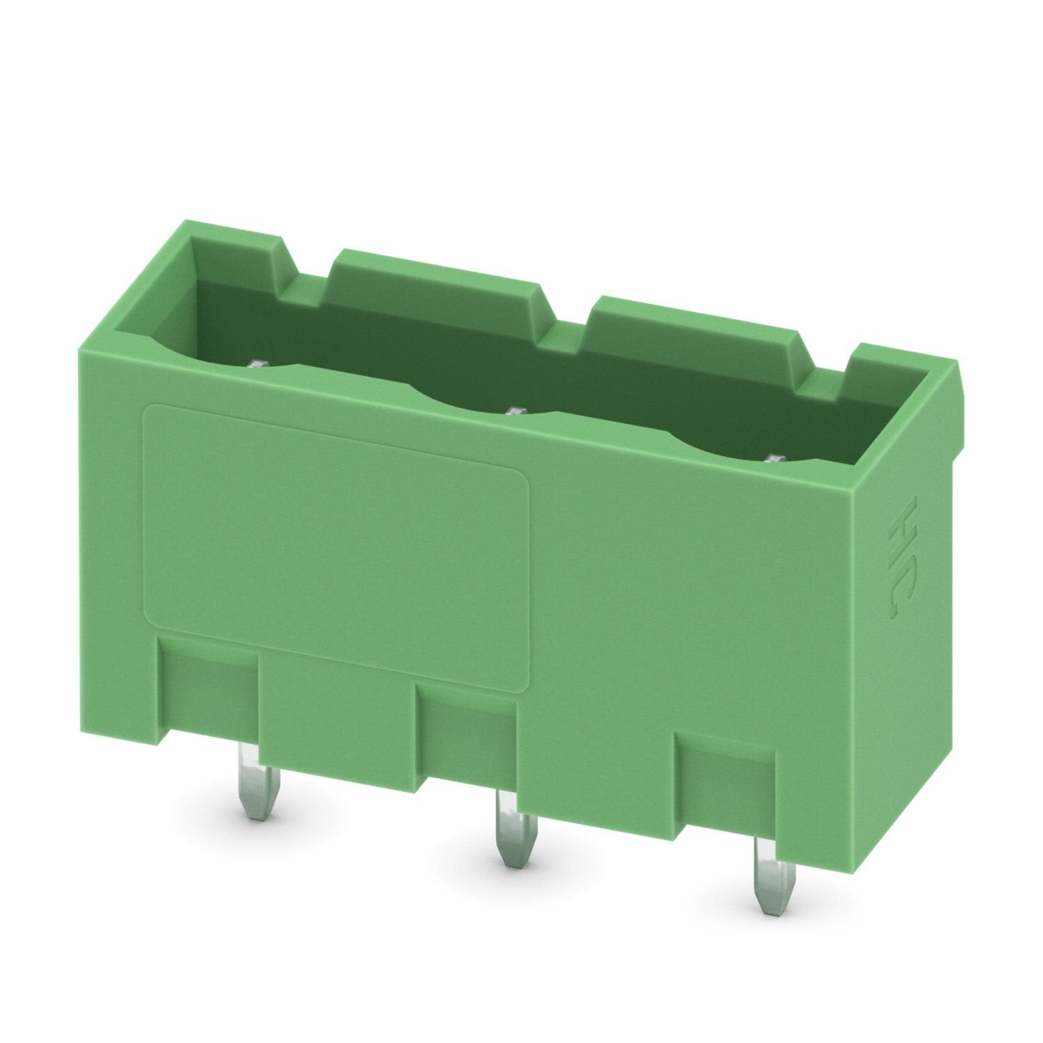PCB headers, nominal cross section: 2.5 mm 2 , color: green, nominal current: 16 A, rated voltage (III/2): 630 V, contact surface: Sn, contact connection type: Pin, number of potentials: 3, number of rows: 1, number of positions: 3, number of connections: 3, product range: GMSTBVA 2,5 HC/..-G, pitch: 7.62 mm, mounting: Wave soldering, pin layout: Linear pinning, solder pin [P]: 3.9 mm, number of solder pins per potential: 1, plug-in system: COMBICON MSTB 2,5 HC, Pin connector pattern alignment: Standard, lo