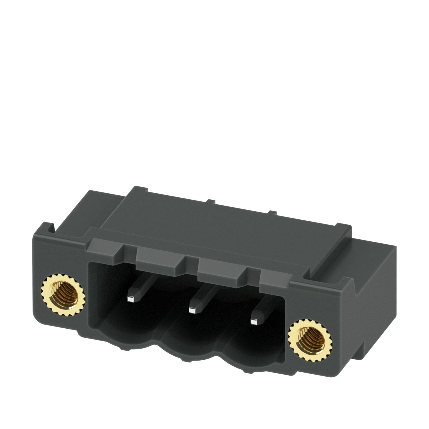 PCB headers, nominal cross section: 2.5 mm 2 , color: black, nominal current: 12 A, rated voltage (III/2): 320 V, contact surface: Sn, contact connection type: Pin, number of potentials: 3, number of rows: 1, number of positions: 3, number of connections: 3, product range: CC 2,5/..-GF-LR, pitch: 5.08 mm, mounting: THR soldering / wave soldering, pin layout: Linear pinning, solder pin [P]: 2.6 mm, number of solder pins per potential: 1, plug-in system: COMBICON MSTB 2,5, Pin connector pattern alignment: Sta