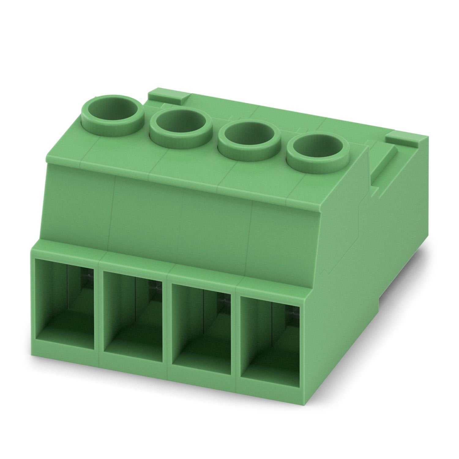PCB connector, nominal cross section: 6 mm 2 , color: green, nominal current: 32 A, rated voltage (III/2): 1000 V, contact surface: Sn, contact connection type: Pin, number of potentials: 4, number of rows: 1, number of positions: 4, number of connections: 4, product range: IPC 5/..-ST, pitch: 7.62 mm, connection method: Screw connection with tension sleeve, screw head form: Z1L Slotted Pozidriv, conductor/PCB connection direction: 0 °, locking clip: - without locking clip, plug-in system: COMBICON PC 5, lo