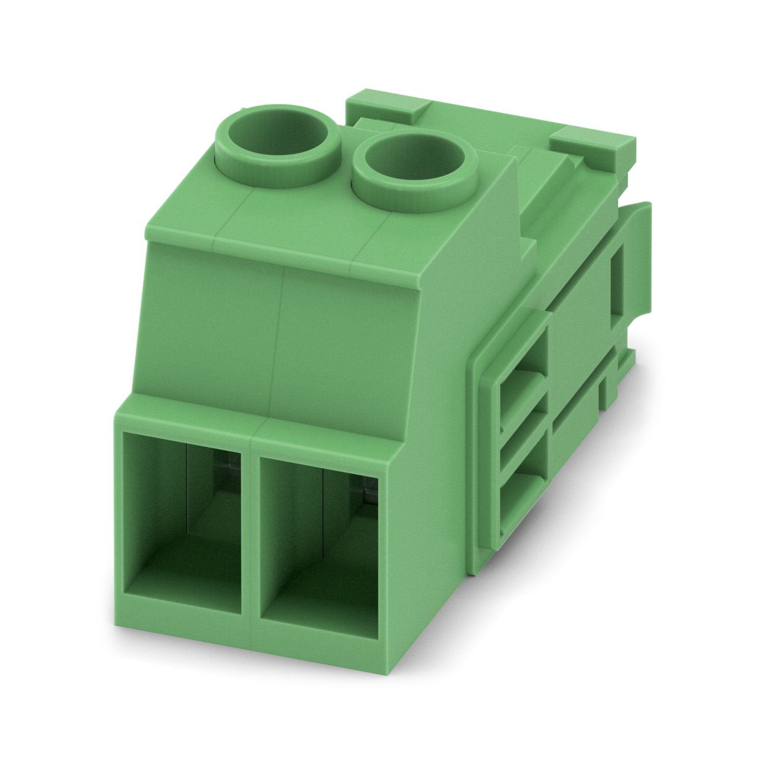 PCB connector, nominal cross section: 6 mm 2 , color: green, nominal current: 32 A, rated voltage (III/2): 1000 V, contact surface: Sn, contact connection type: Pin, number of potentials: 2, number of rows: 1, number of positions: 2, number of connections: 2, product range: IPC 5/..-STGCL, pitch: 7.62 mm, connection method: Screw connection with tension sleeve, screw head form: Z1L Slotted Pozidriv, conductor/PCB connection direction: 0 °, locking clip: - without locking clip, plug-in system: COMBICON PC 5,