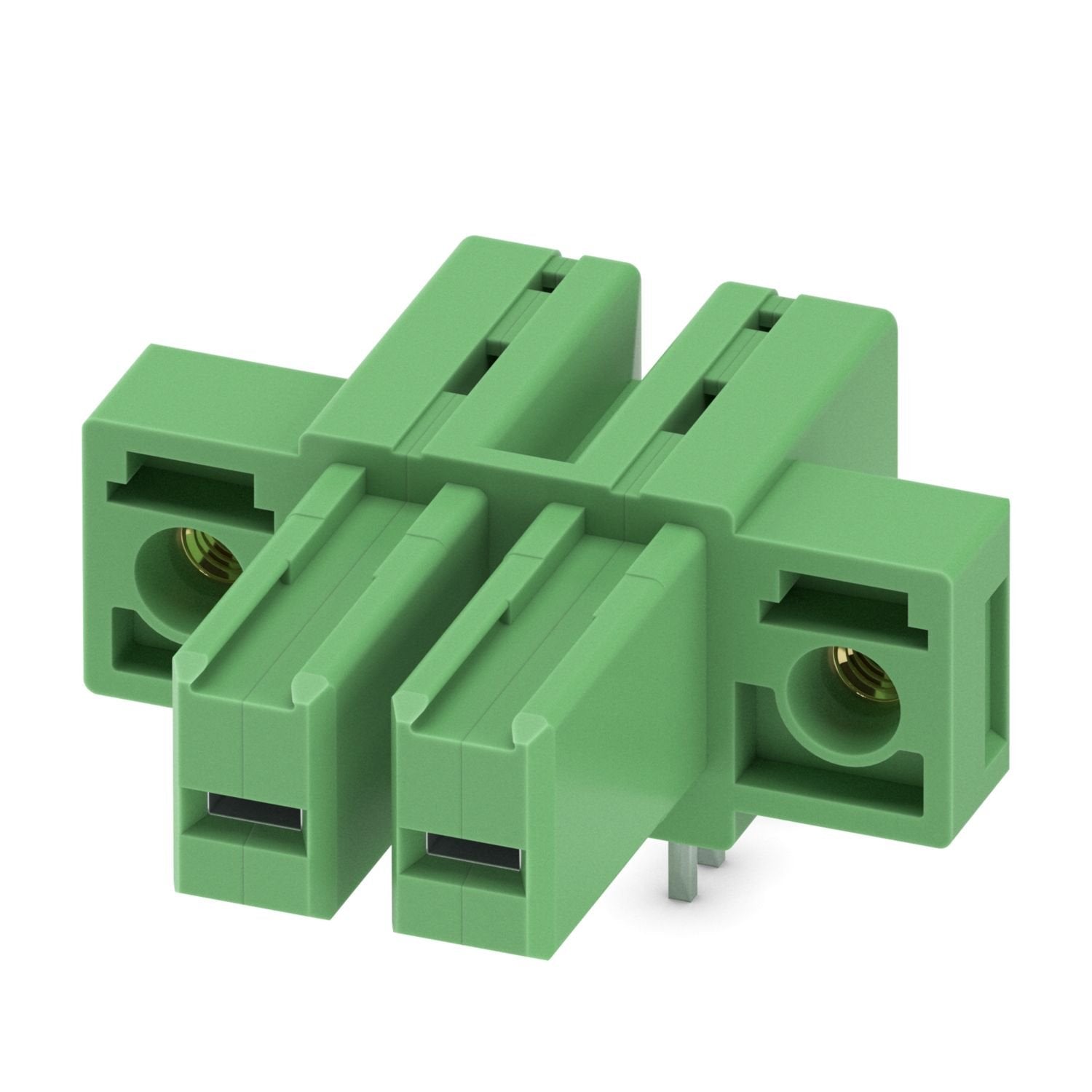 PCB headers, nominal cross section: 6 mm 2 , color: green, nominal current: 32 A, rated voltage (III/2): 630 V, contact surface: Sn, contact connection type: Socket, number of potentials: 2, number of rows: 1, number of positions: 2, number of connections: 2, product range: IPC 5/..-GF, pitch: 7.62 mm, mounting: Wave soldering, pin layout: Linear pinning, solder pin [P]: 5 mm, number of solder pins per potential: 3, plug-in system: COMBICON PC 5, Pin connector pattern alignment: Standard, locking: Screw loc
