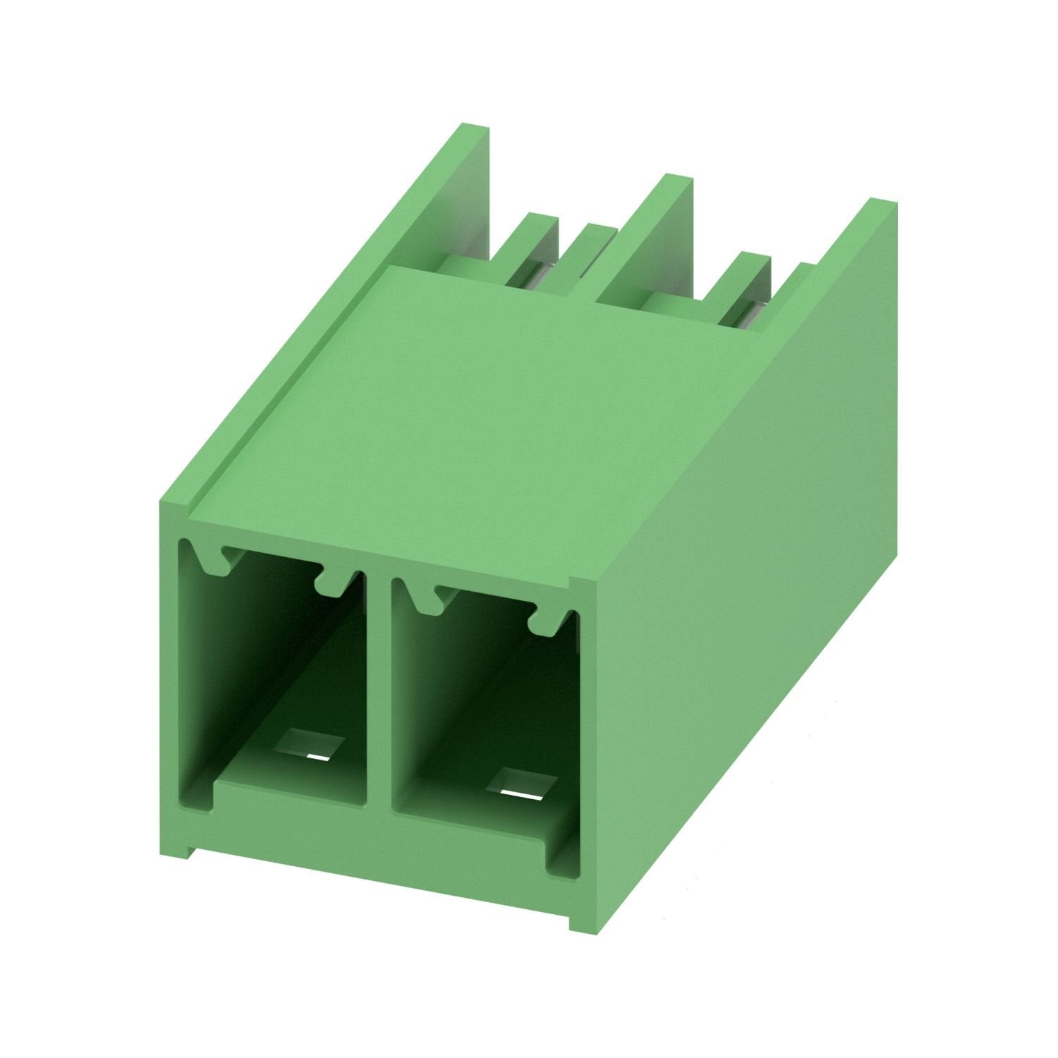 PCB headers, nominal cross section: 6 mm 2 , color: green, nominal current: 41 A, rated voltage (III/2): 630 V, contact surface: Sn, contact connection type: Pin, number of potentials: 2, number of rows: 1, number of positions: 2, number of connections: 2, product range: PC 6/..-G, pitch: 7.62 mm, mounting: Wave soldering, pin layout: Linear pinning, solder pin [P]: 2.6 mm, number of solder pins per potential: 3, plug-in system: COMBICON PC 6, Pin connector pattern alignment: Standard, locking: without, mou