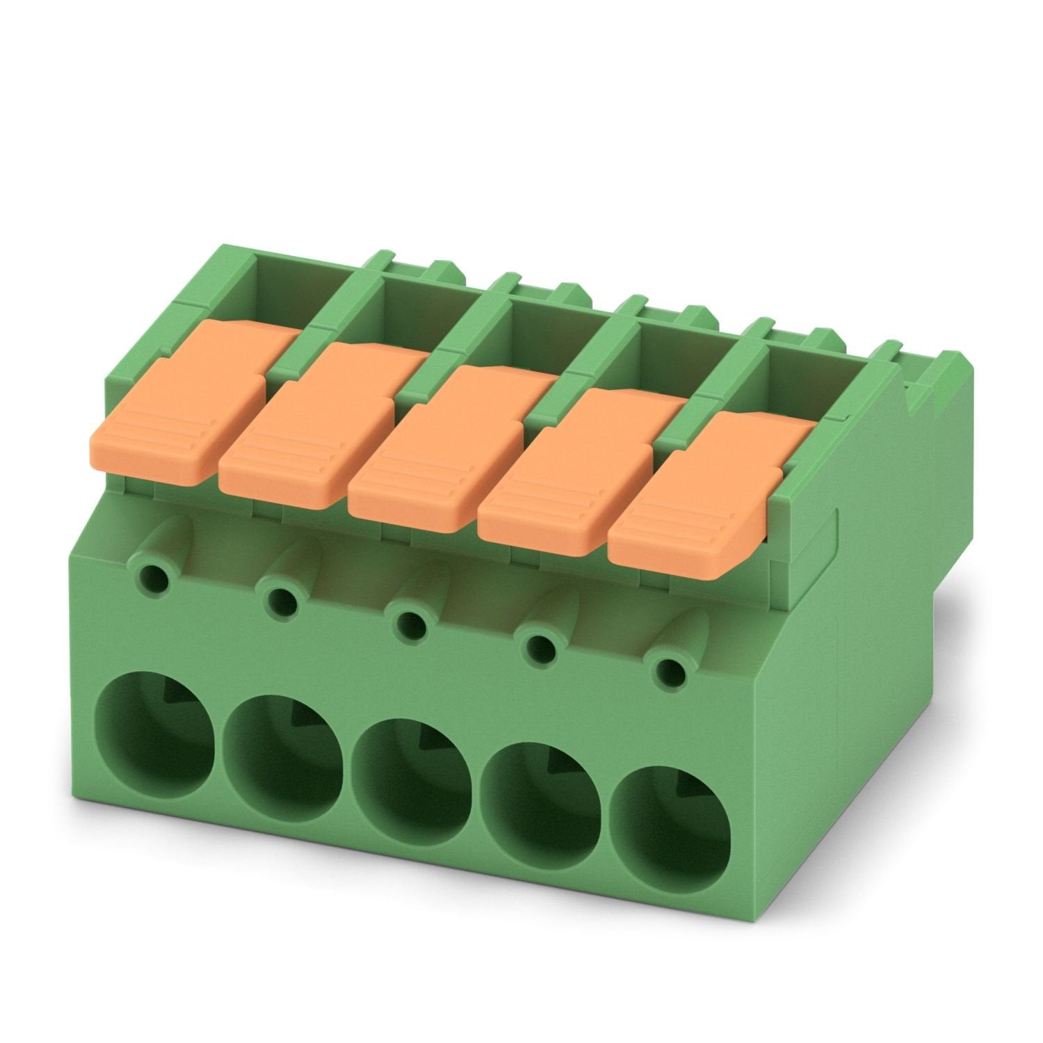 PCB connector, nominal cross section: 16 mm 2 , color: green, nominal current: 76 A, rated voltage (III/2): 1000 V, contact surface: Sn, contact connection type: Socket, number of rows: 1, number of positions: 5, product range: LPC 16 HC/..-ST, pitch: 10.16 mm, connection method: Lever Push-in connection, conductor/PCB connection direction: 0 °, locking clip: - without locking clip, plug-in system: COMBICON PC 16 advanced, locking: without, mounting method: without, type of packaging: packed in cardboard