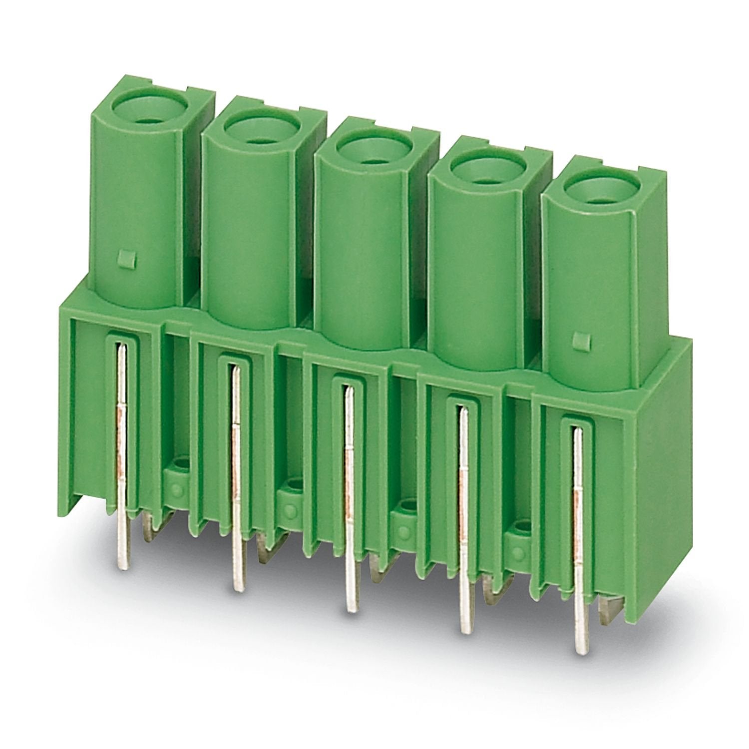 PCB headers, nominal cross section: 16 mm 2 , color: green, nominal current: 76 A, rated voltage (III/2): 1000 V, contact surface: Ag, contact connection type: Socket, number of potentials: 2, number of rows: 1, number of positions: 2, number of connections: 2, product range: IPCV 16/..-G, pitch: 10.16 mm, mounting: Wave soldering, pin layout: Linear pinning, solder pin [P]: 4 mm, number of solder pins per potential: 3, plug-in system: COMBICON PC 16, Pin connector pattern alignment: Standard, locking: with