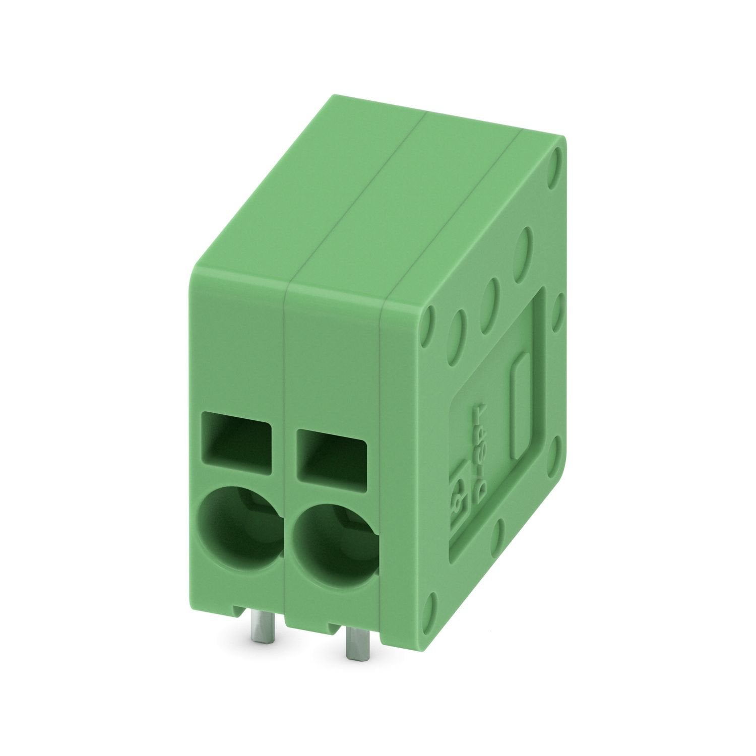 Printed circuit board terminal, nominal current: 17.5 A, rated voltage (III/2): 200 V, nominal cross section: 1.5 mm 2 , number of potentials: 2, number of rows: 1, number of positions per row: 2, product range: SPT 1,5/..-H, pitch: 3.5 mm, connection method: Push-in spring connection, mounting: Wave soldering, conductor/PCB connection direction: 0 °, color: green, Pin layout: Linear pinning, Solder pin [P]: 2.5 mm, number of solder pins per potential: 2, type of packaging: packed in cardboard