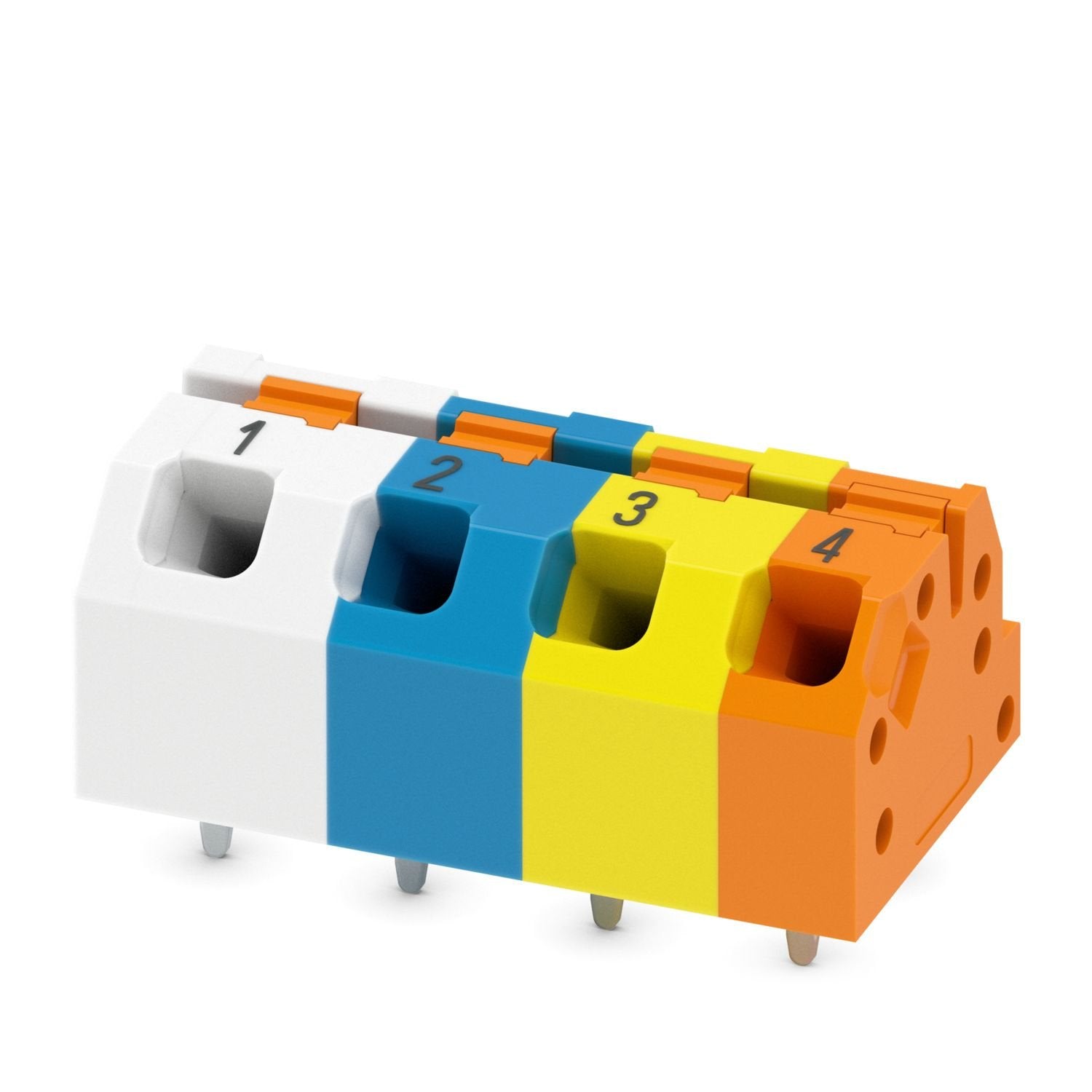 Printed circuit board terminal, nominal current: 16 A, nominal cross section: 1.5 mm 2 , number of rows: 1, number of positions per row: 4, product range: SPTAF 1/..-IL-EX PROFINET, pitch: 5 mm, connection method: Push-in spring connection, mounting: Wave soldering, conductor/PCB connection direction: 45 °, color: green, Pin layout: Linear pinning, Solder pin [P]: 2.6 mm, number of solder pins per potential: 2, type of packaging: Tray. Suitable for CAT5