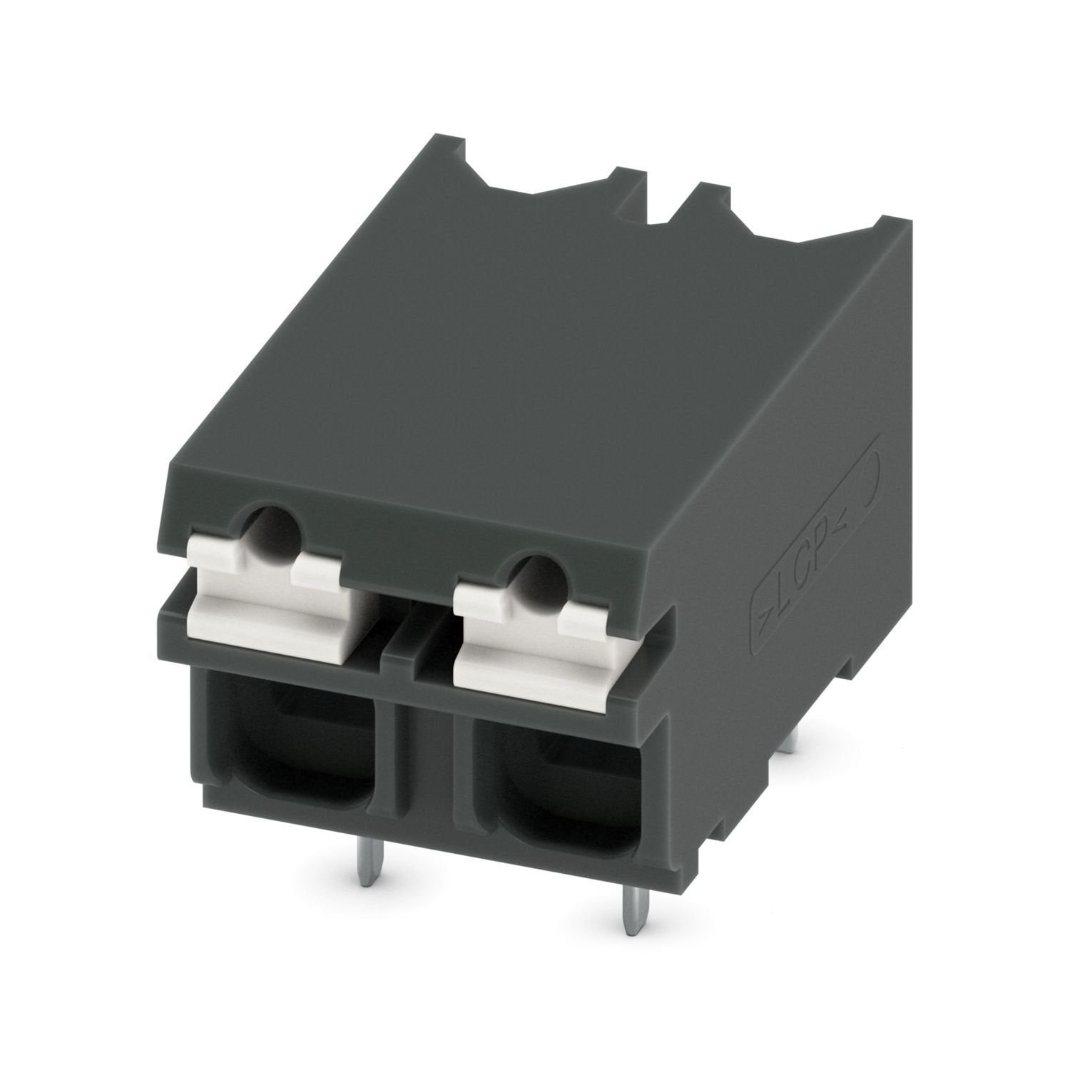 Printed circuit board terminal, nominal current: 17.5 A, rated voltage (III/2): 320 V, nominal cross section: 1.5 mm 2 , number of potentials: 2, number of rows: 1, number of positions per row: 2, product range: SPT 1,5/..-H-THR, pitch: 5 mm, connection method: Push-in spring connection, mounting: THR soldering / wave soldering, conductor/PCB connection direction: 0 °, color: black, Pin layout: Linear pinning, Solder pin [P]: 2.6 mm, number of solder pins per potential: 2, type of packaging: packed in cardb