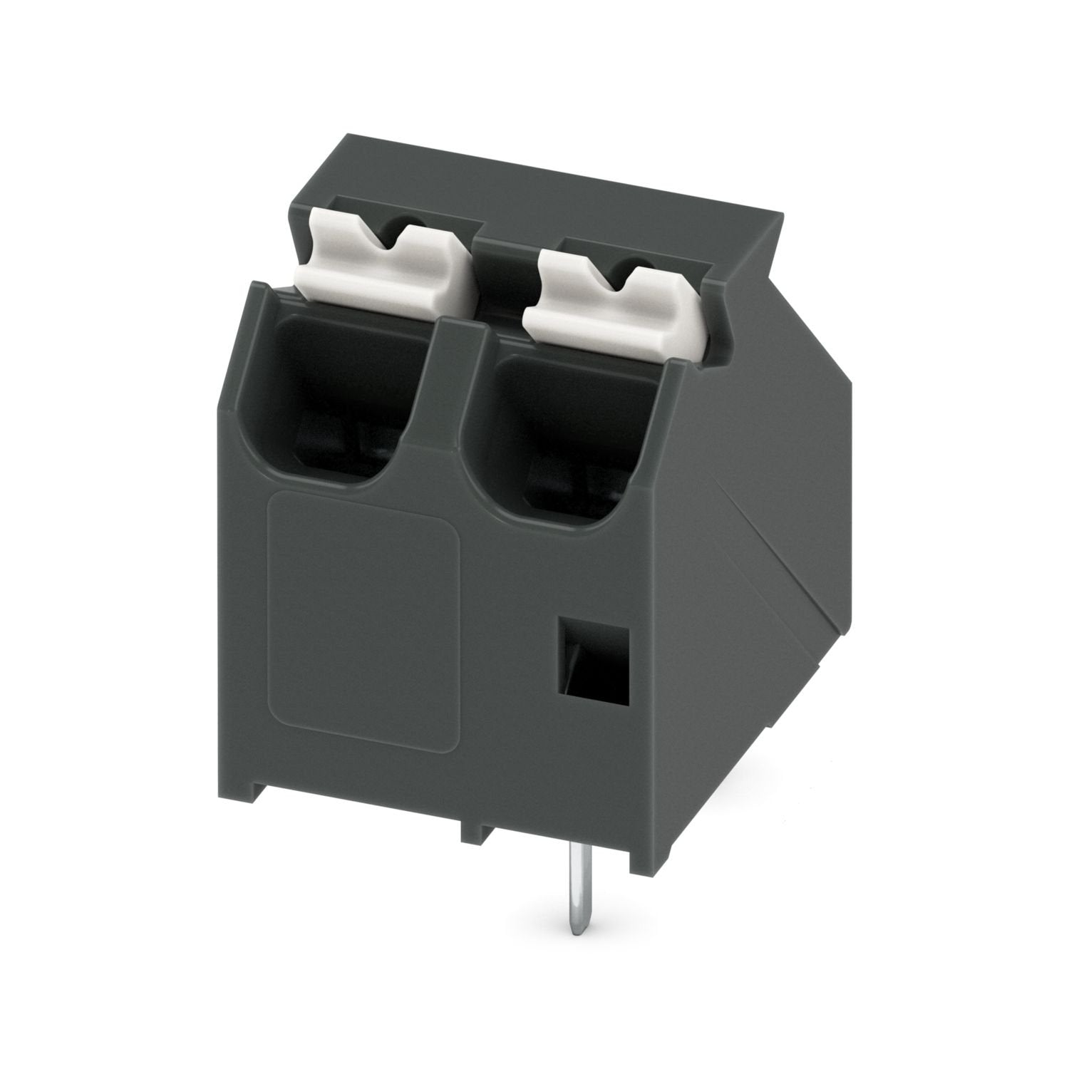 Printed circuit board terminal, nominal current: 17.5 A, rated voltage (III/2): 320 V, nominal cross section: 1.5 mm 2 , number of rows: 1, number of positions per row: 2, product range: SPTA 1,5/..-THR, pitch: 5.08 mm, connection method: Push-in spring connection, mounting: THR soldering / wave soldering, conductor/PCB connection direction: 45 °, color: black, Pin layout: Linear pinning, Solder pin [P]: 2.6 mm, number of solder pins per potential: 1, type of packaging: 32 mm wide tape