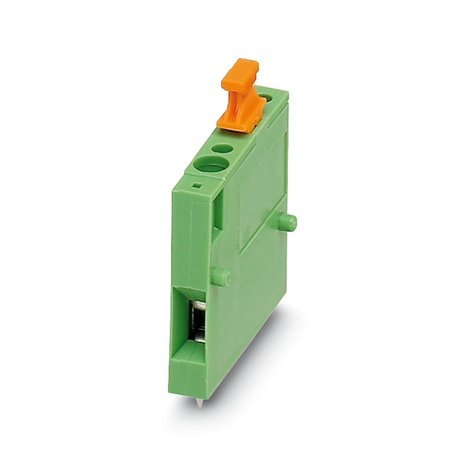 Printed circuit board terminal, nominal current: 13.5 A, rated voltage (III/2): 320 V, nominal cross section: 2.5 mm 2 , number of potentials: 1, number of rows: 1, number of positions per row: 1, product range: KDS 3-PMT, pitch: 5.08 mm, connection method: Screw connection with tension sleeve, screw head form: L Slotted, mounting: Wave soldering, conductor/PCB connection direction: 0 °, color: green, Pin layout: Linear pinning, Solder pin [P]: 3.5 mm, number of solder pins per potential: 2, type of packagi
