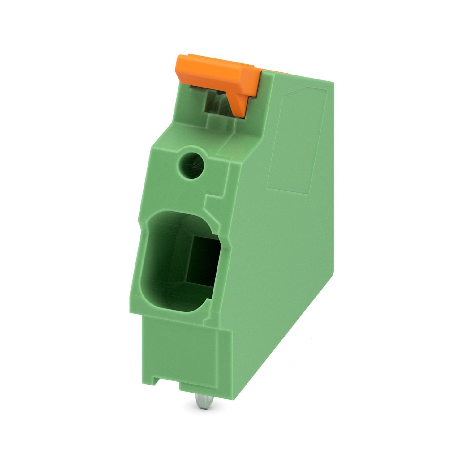 Printed circuit board terminal, nominal current: 41 A, rated voltage (III/2): 630 V, nominal cross section: 6 mm 2 , number of potentials: 1, number of rows: 1, number of positions per row: 1, product range: LPTA 6/, pitch: 7.5 mm, connection method: Lever Push-in connection, mounting: Wave soldering, conductor/PCB connection direction: 30 °, color: green, Pin layout: Linear pinning, Solder pin [P]: 3.6 mm, type of packaging: packed in cardboard