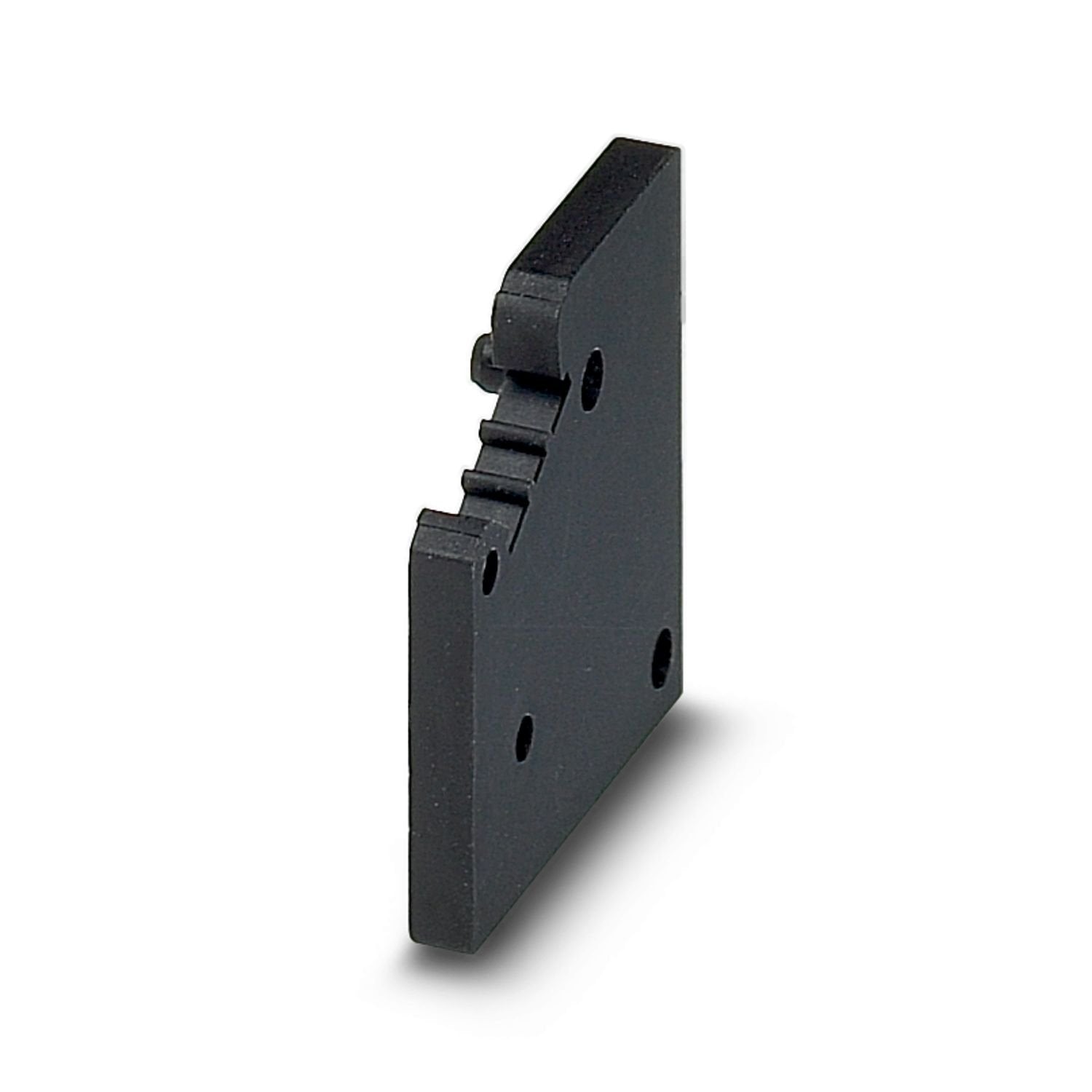 Pitch spacer, raises the pitch by 2.5 mm, interlocks with terminal block of the same shape, color: black