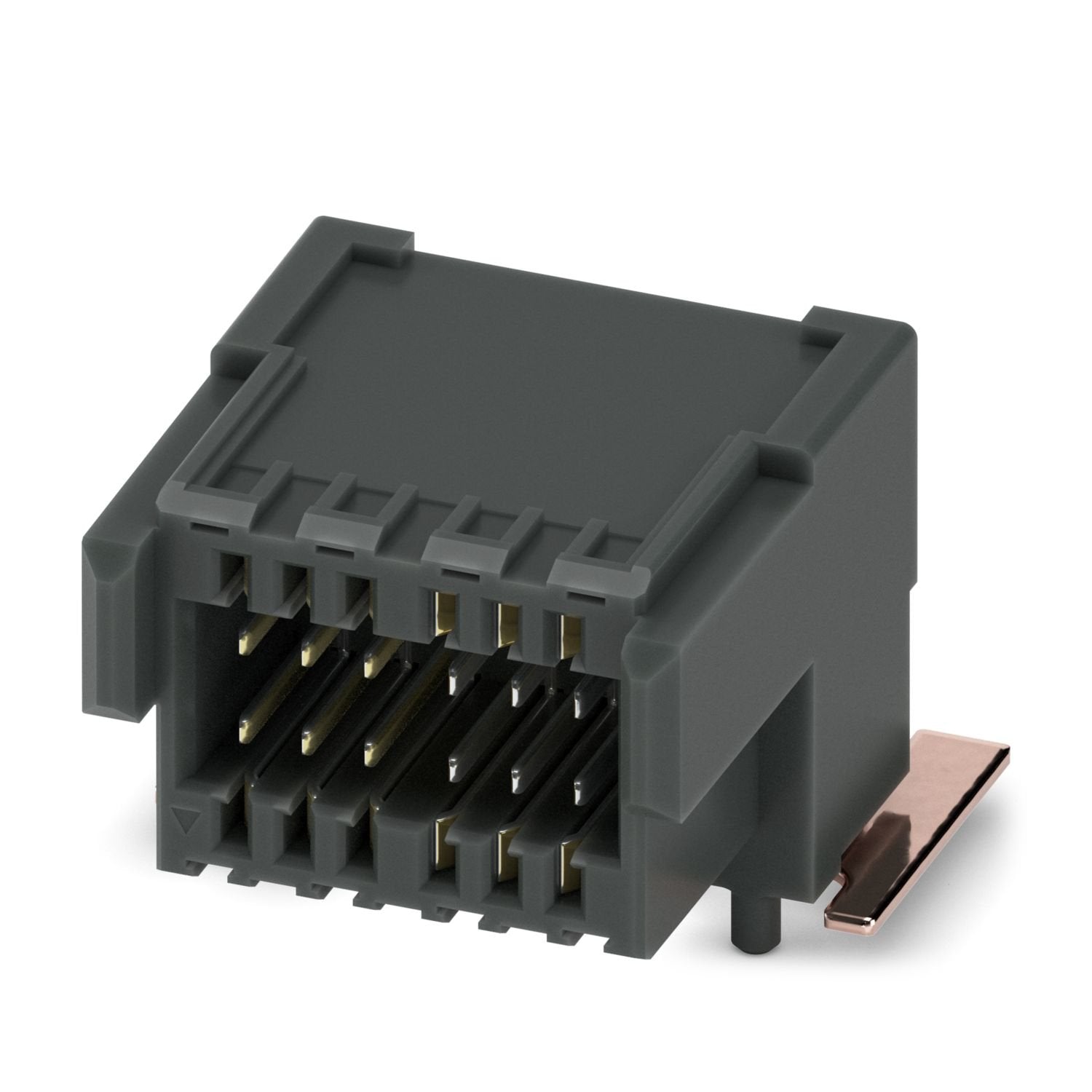 SMD male connector, nominal current: 1.7 A, test voltage: 500 V AC, number of positions: 12, pitch: 0.8 mm, color: black, contact surface: Au, contact connection type: Pin, mounting: SMD soldering