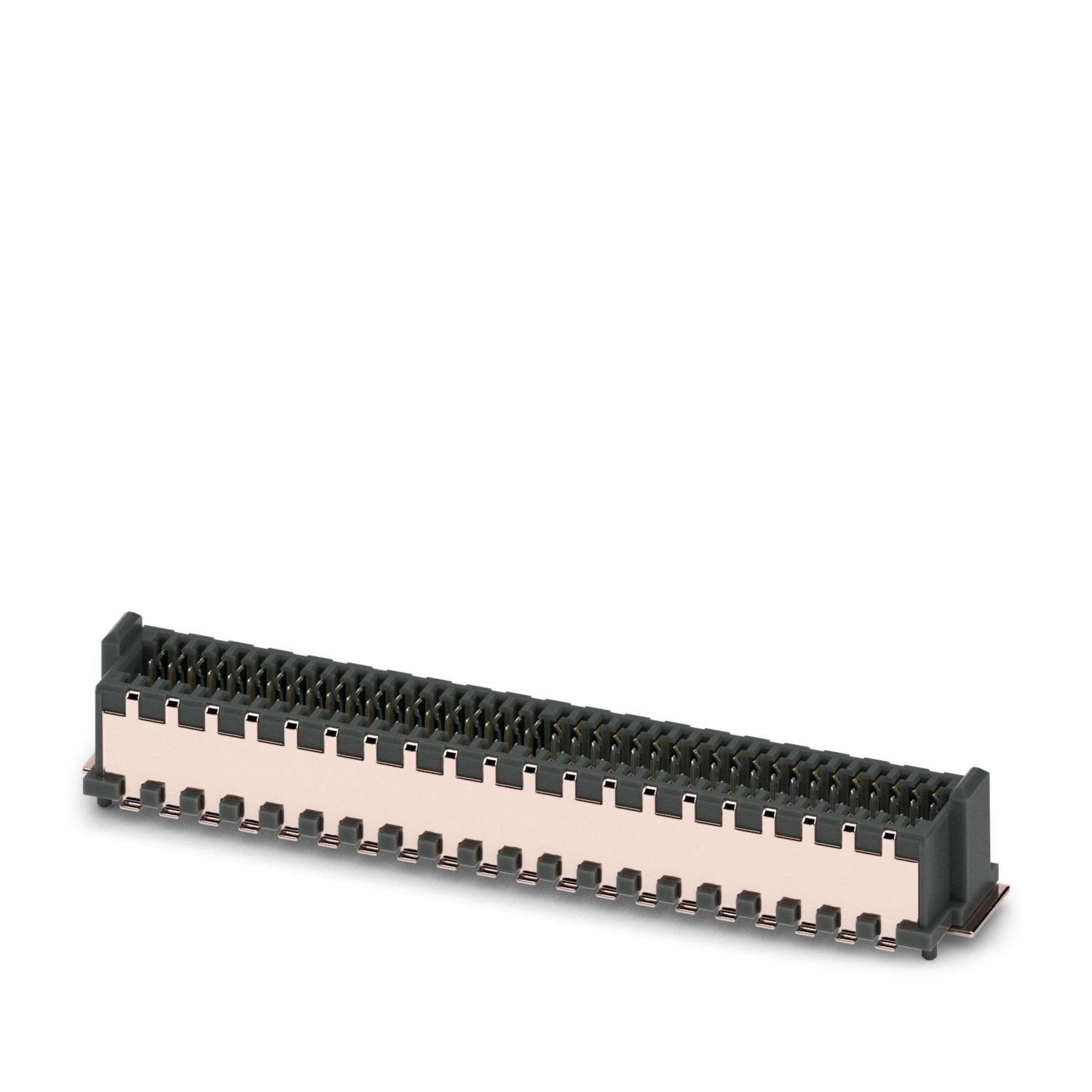 shielded SMD male connector, nominal current: 1.7 A, test voltage: 500 V AC, number of positions: 80, pitch: 0.8 mm, color: black, contact surface: Au, contact connection type: Pin, mounting: SMD soldering