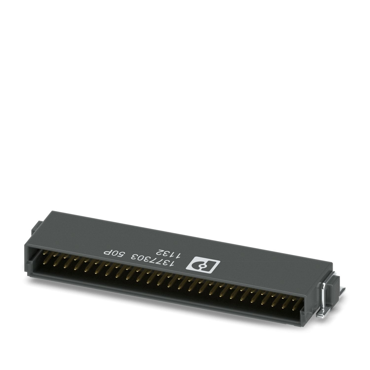 SMD male connector, nominal current: 2 A, test voltage: 500 V AC, number of positions: 50, pitch: 1.27 mm, color: black, contact surface: Au, contact connection type: Pin, mounting: SMD soldering