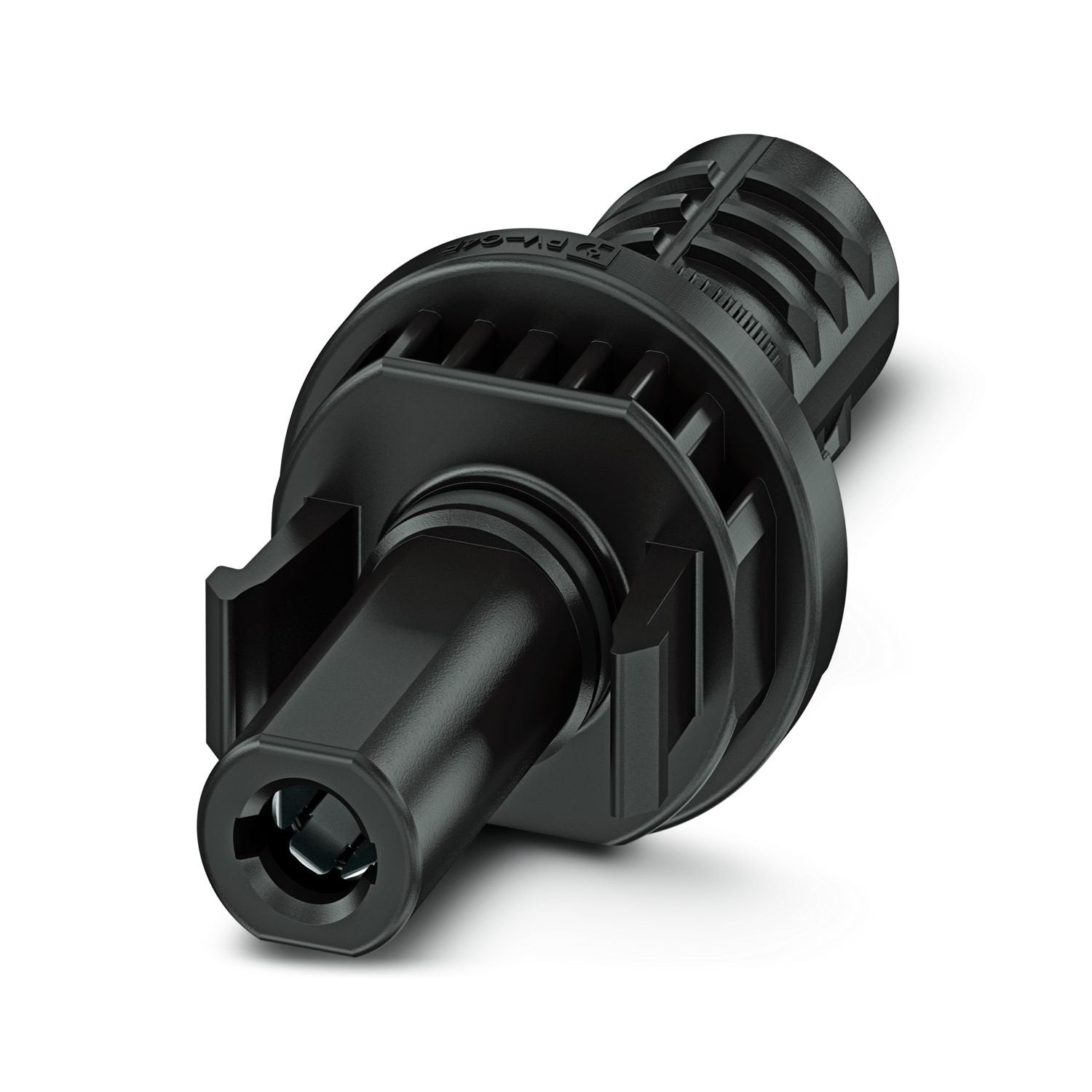 Device connector front mounting, Range of articles: SUNCLIX, color: black, number of positions: 1, min. conductor cross-section: 2.5 mm 2 , max. conductor cross-section: 6 mm 2 , rated voltage: 1500 V DC, rated current: 38 A, Connection method: Crimp