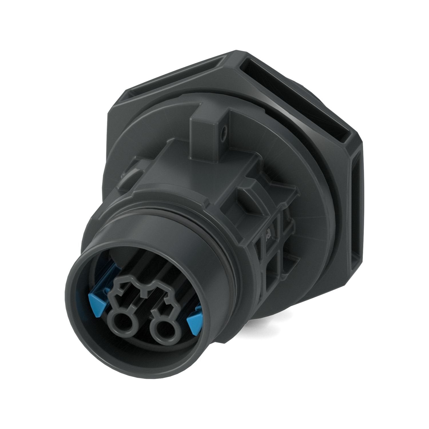 Device connector front mounting, Range of articles: PRC 20, color: black, number of positions: 2, min. conductor cross-section: 0.5 mm 2 , max. conductor cross-section: 2.5 mm 2 , rated voltage: 400 V, rated current: 20 A, Connection method: Screw connection, Setting option for release: 1. with a tool or 2. by hand, scope: AC