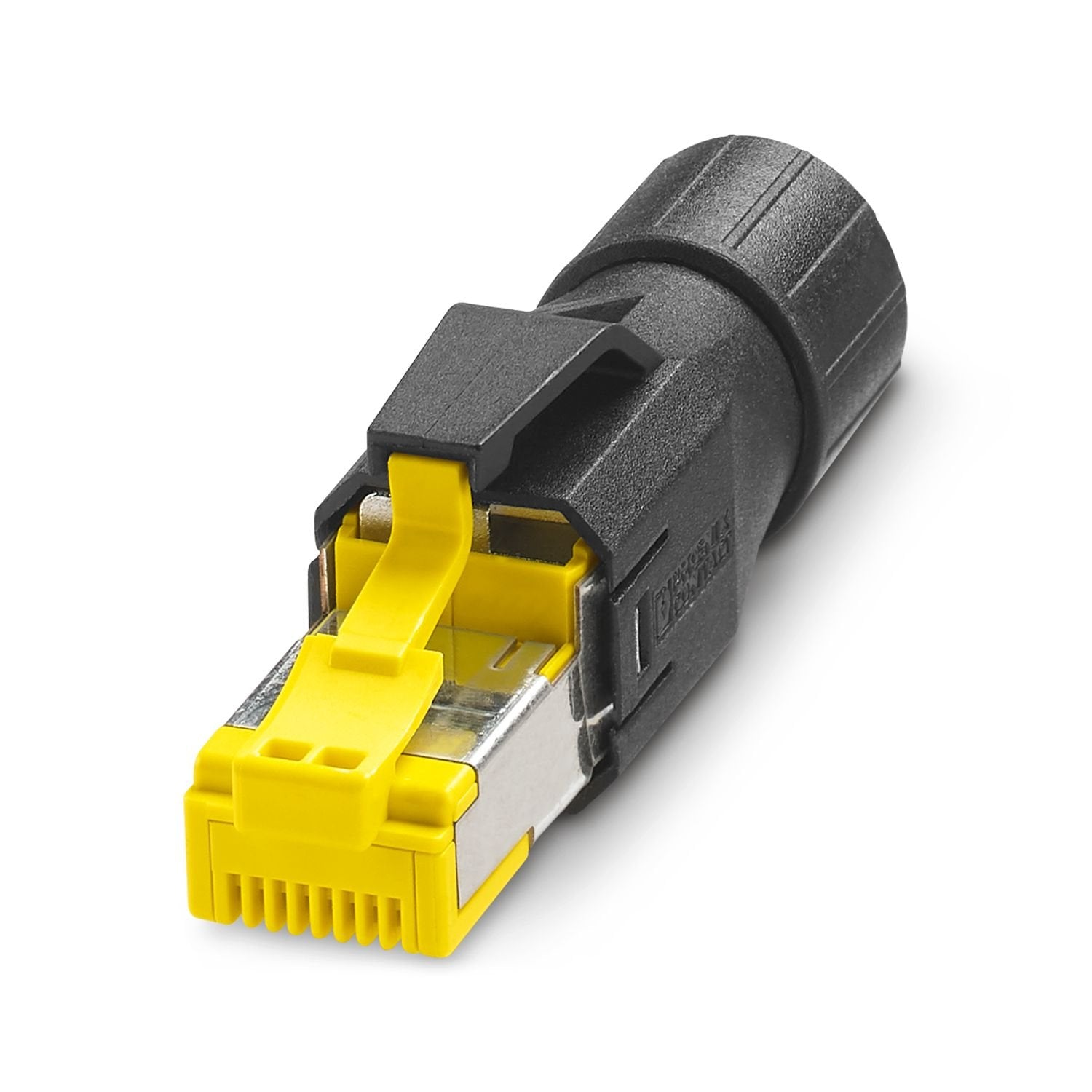 RJ45 connector, design: RJ45, degree of protection: IP20, number of positions: 8, 10 Gbps, CAT6 A , material: Plastic, connection method: Insulation displacement connection, connection cross section: AWG 26- 24, cable outlet: straight, color: black, Ethernet