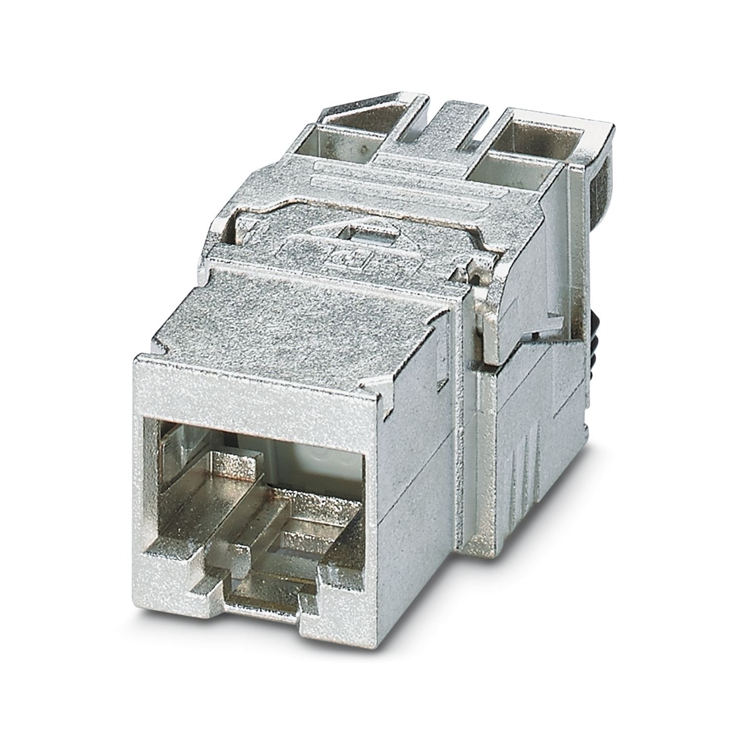 RJ45 jack insert, design: RJ45, degree of protection: IP20, number of positions: 8, 10 Gbps, CAT6 A , material: Metal, connection method: IDC connection, connection cross section: AWG 26- 22, cable outlet: straight, Adapter-free design, Ethernet
