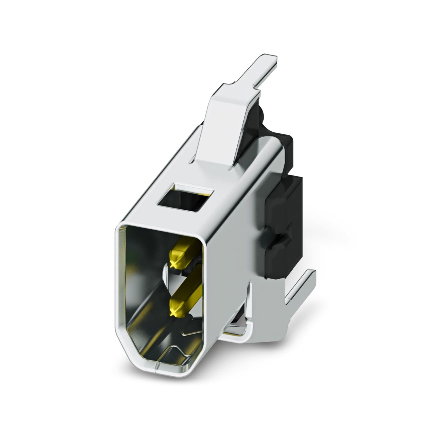 SPE PCB connector, design: IEC 63171-2, degree of protection: IP20, number of positions: 2, 1 Gbps, CAT B (ISO/IEC 63171), material: Metal, connection method: THR solder connection, cable outlet: straight, Single Pair Ethernet