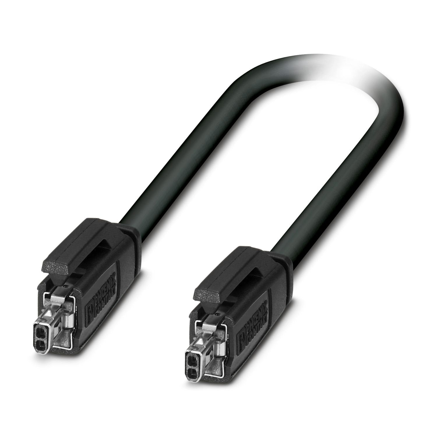Patch cable, design: IEC 63171-2, degree of protection: IP20, cable length: 2 m, number of positions: 2, 1 Gbps, CAT B, material: TPU, connection method: Crimp connection, connection cross section: AWG 22- 22, cable outlet: straight, Single Pair Ethernet