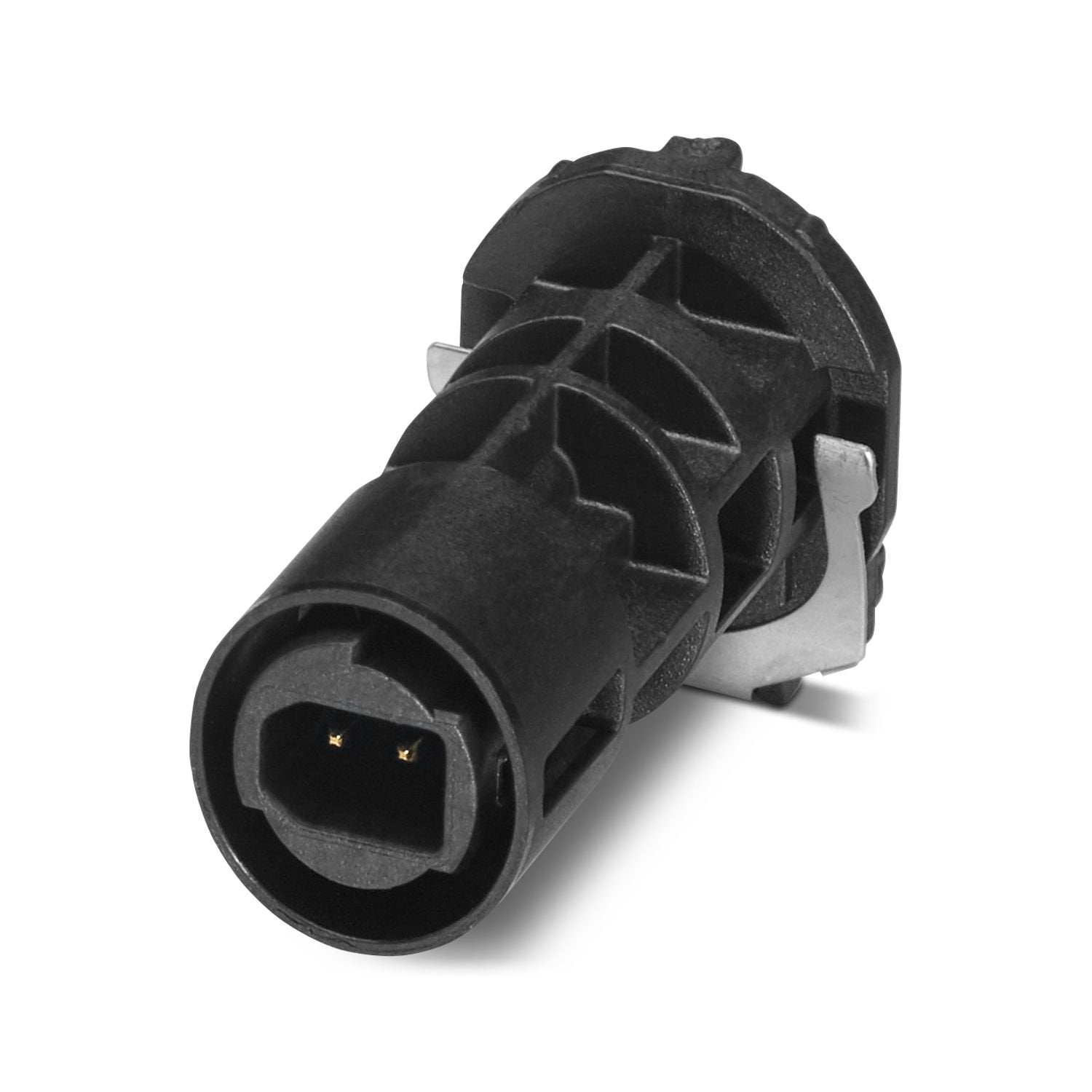 SPE PCB connector, design: SPE, degree of protection: IP65/IP67, number of positions: 2, material: LCP, connection method: THR solder connection, cable outlet: straight, color: black, Single Pair Ethernet