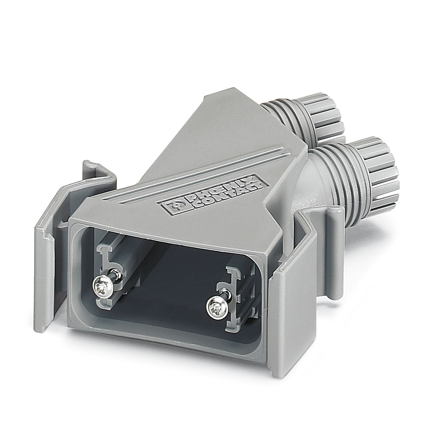 D-SUB sleeve housings, degree of protection: IP67, material: PA, cable outlet: slanted, housing size: 1, color: gray