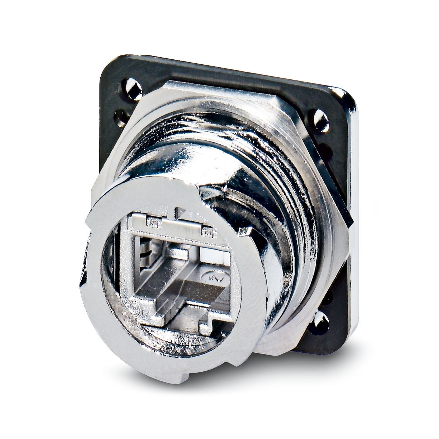 Panel-mount frame, design: RJ45, IP67, version 1, degree of protection: IP65/IP67, number of positions: 8, 1 Gbps, CAT5 (IEC 11801:2002), material: Metal, connection method: Coupling
