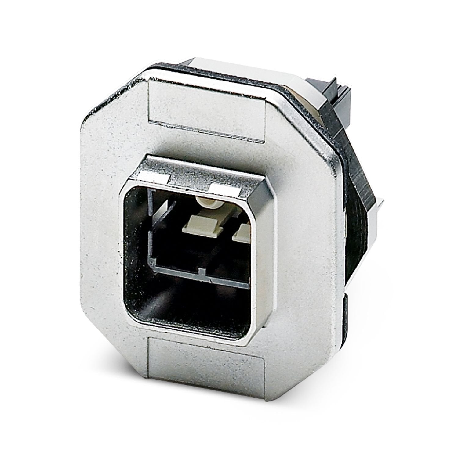 Push-pull panel mounting frame, IP67, metal, with Freenet system, for round mounting cutout, with seal and SC-RJ coupling (for POF, PCF, and GOF)