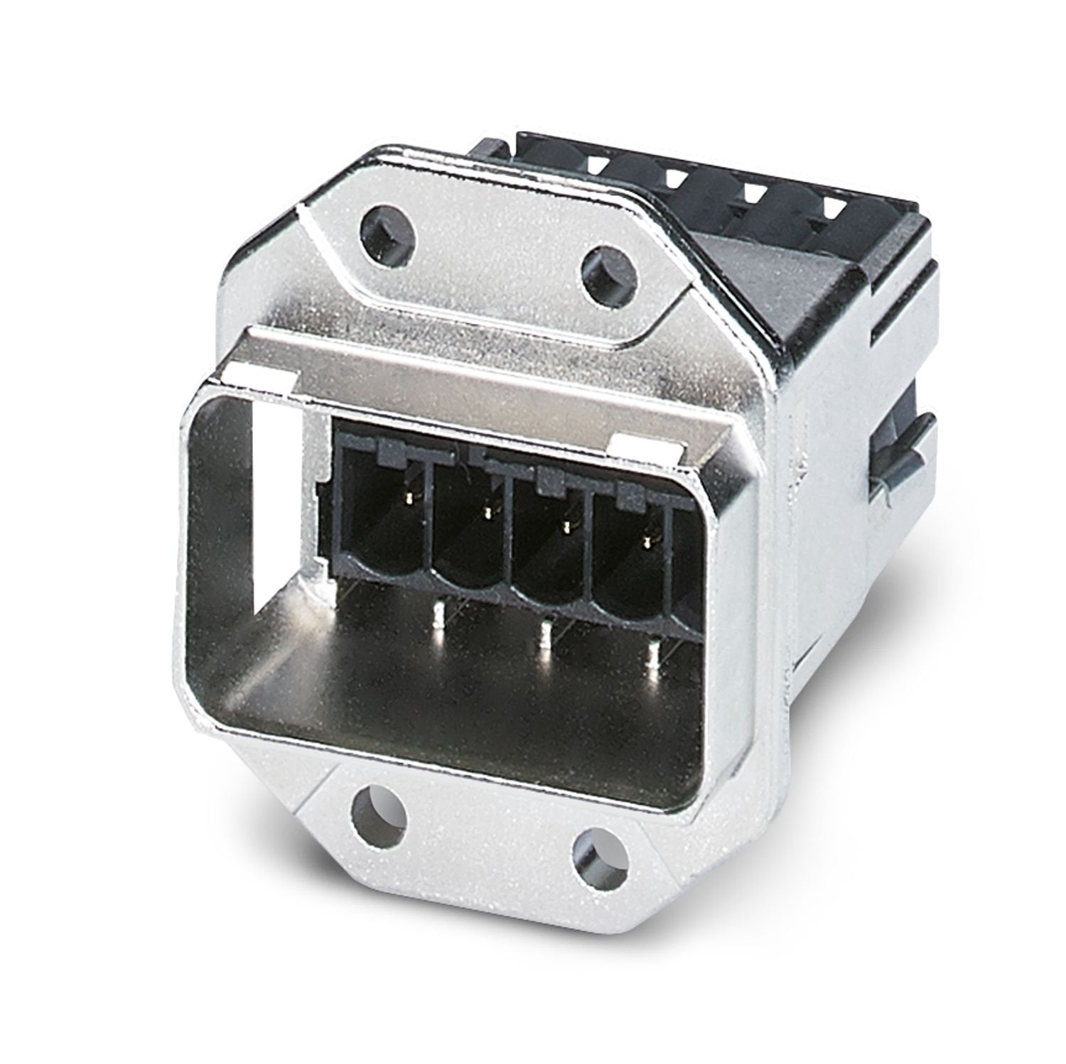 Push/pull panel mounting frame, metal, version 14, including contact insert with spring-cage connection, fixed 24 V coding according to Guideline for PROFINET, for rectangular mounting cutout, with seal, without fixing screws