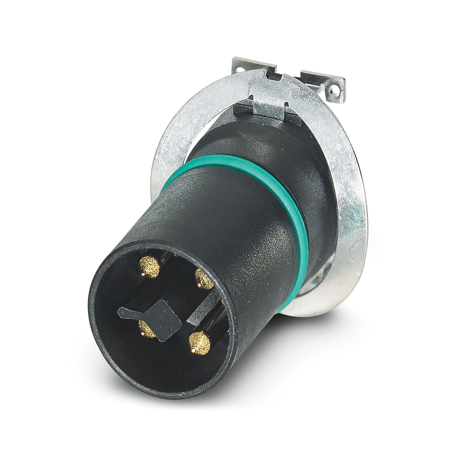 Contact carrier, Power, 4-position, Pin, straight, M12, T-coding, SMD reflow, this item is expected to be lead-free from Q1 2027 in accordance with RoHS II without exception 6c (Pb < 0.1%), a lead-free alternative is possible on request in advance