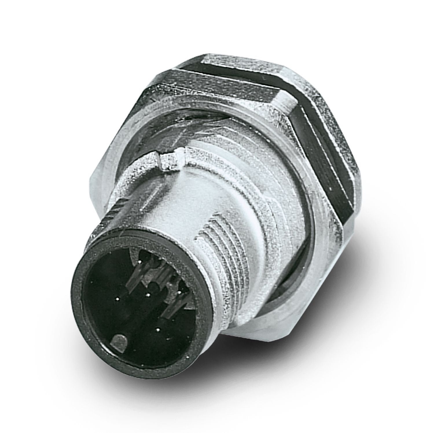 Device connector rear mounting, 5-position, Pin, straight, M12-SPEEDCON, A-coding, Wave soldering, Item is lead-free in accordance with RoHS II without Exemption 6c (Pb < 0.1 %)