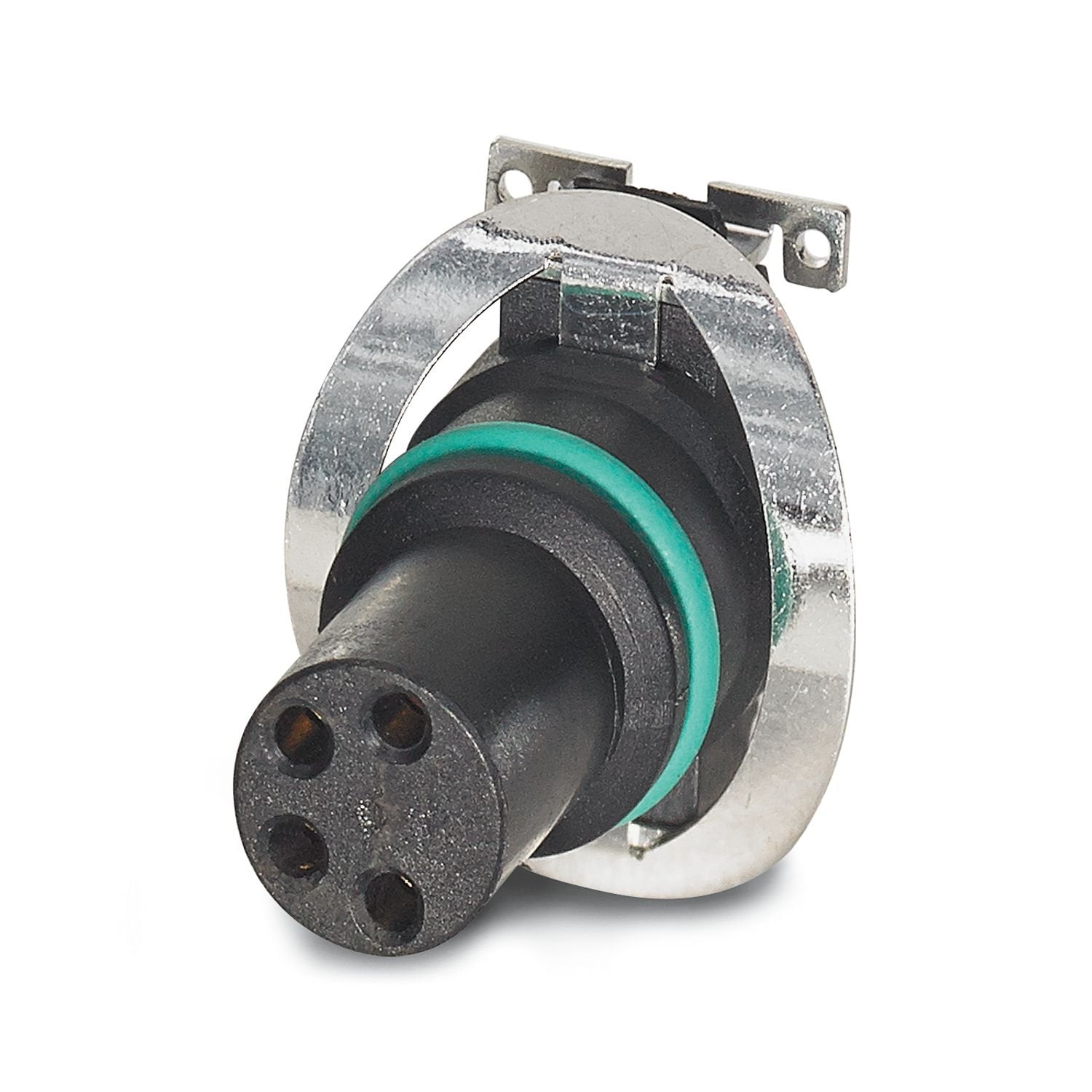 Contact carrier, 4-position, Socket, straight, M8, A-coding, SMD reflow, this item is expected to be lead-free from Q1 2027 in accordance with RoHS II without exception 6c (Pb < 0.1%), a lead-free alternative is possible on request in advance